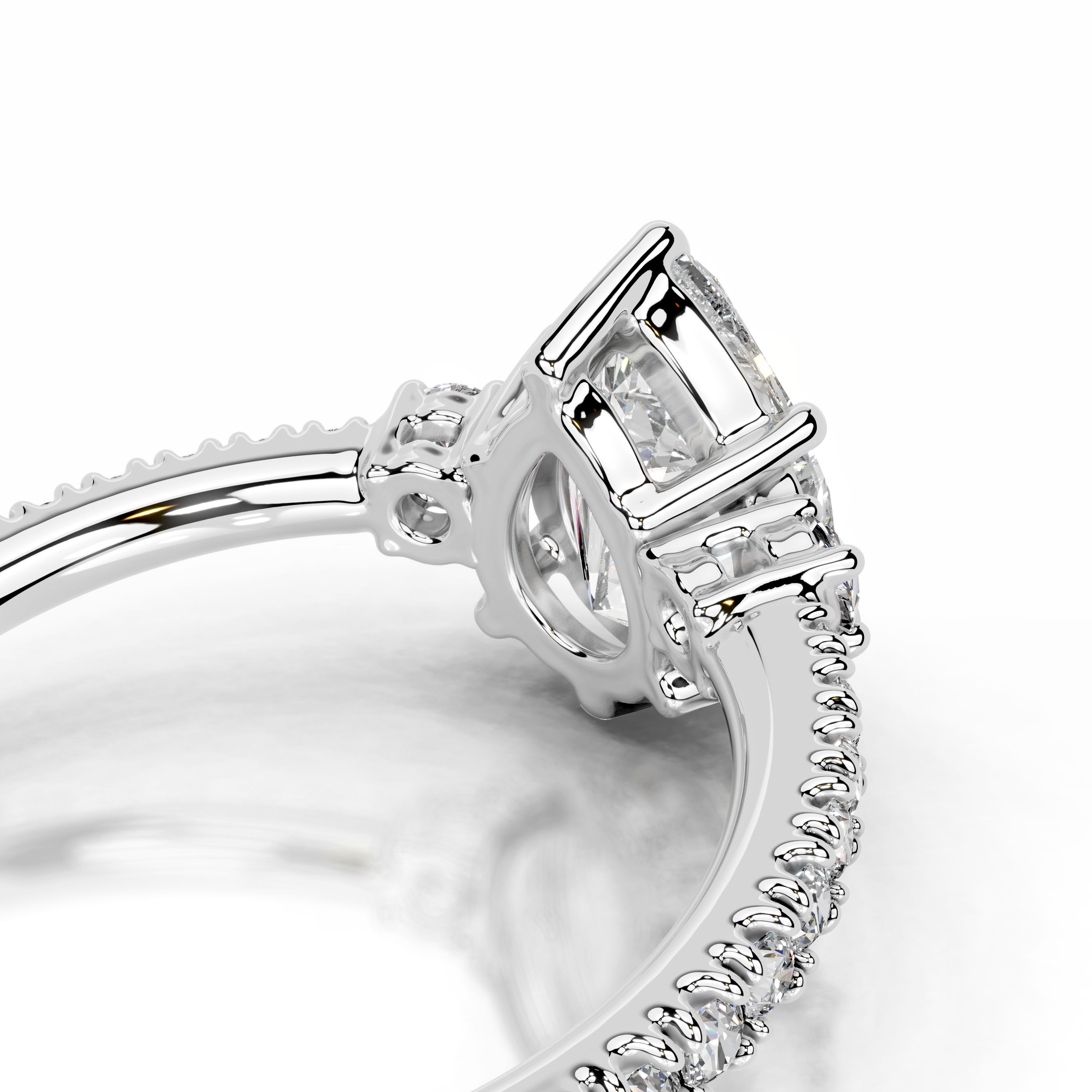 Leandra Diamond Engagement Ring - 18K White Gold、mySite、hinf8tx79