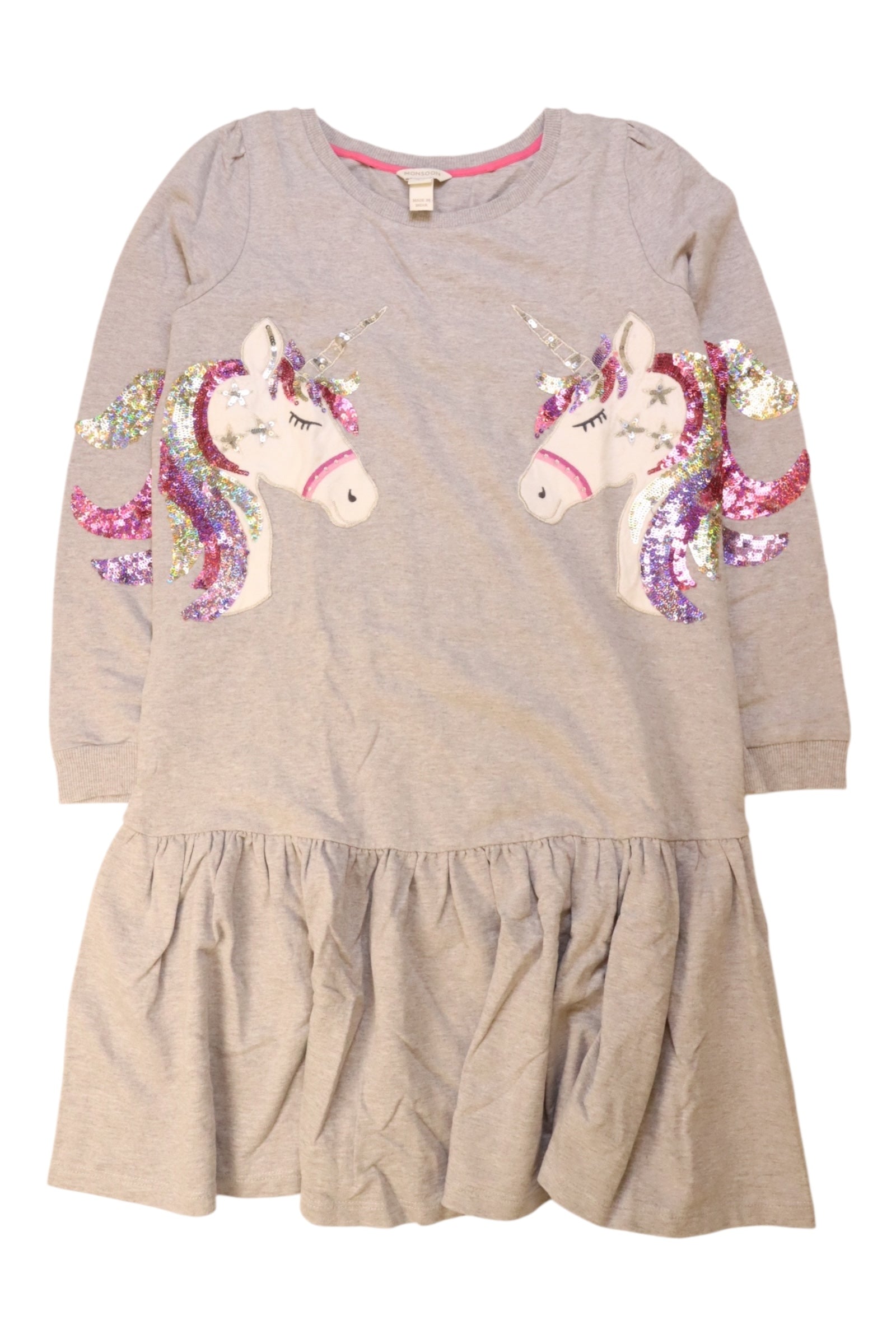 Monsoon Unicorn Long Sleeve Dress 14Y、mySite、g9winljtr