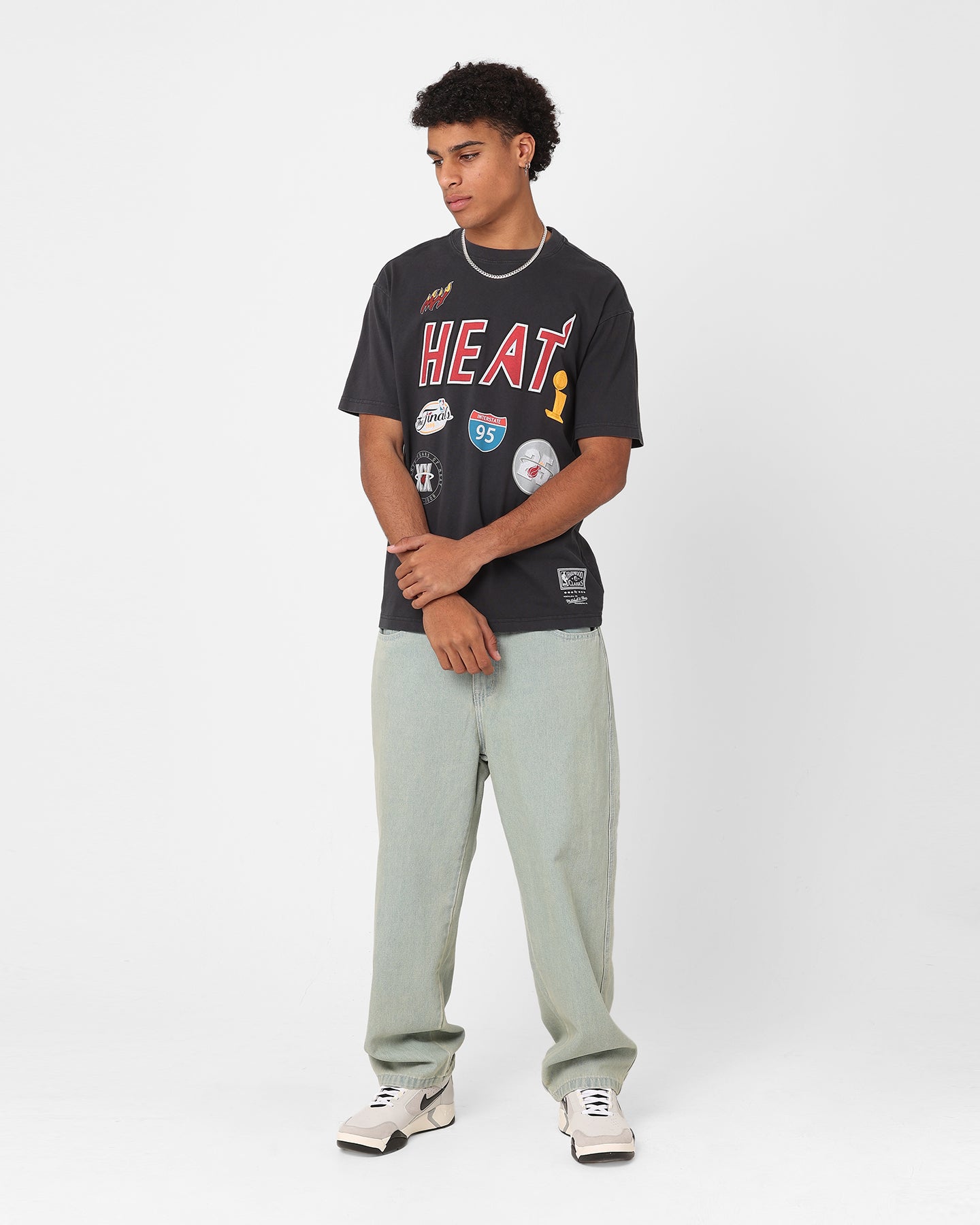 Mitchell & Ness Miami Heat Highway Logo T-Shirt Vintage Black、mySite、zt4zffjzw