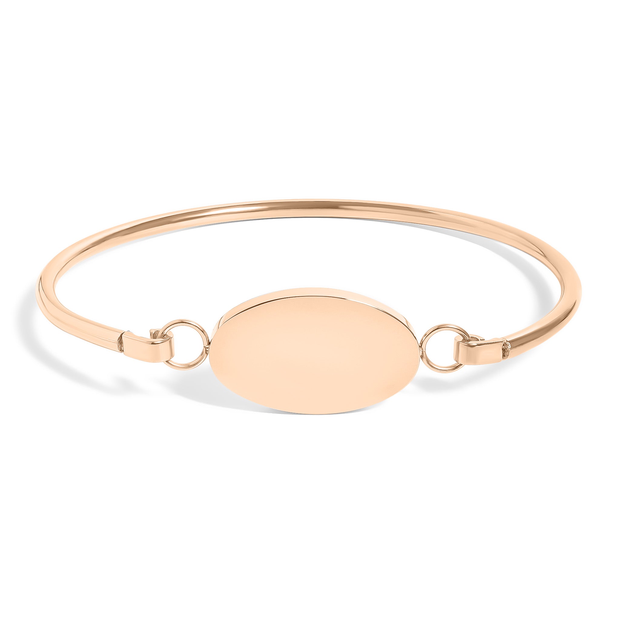 18K Gold PVD Stainless Steel Oval Engravable Bracelet / BRJ9073、mySite、dreamappss