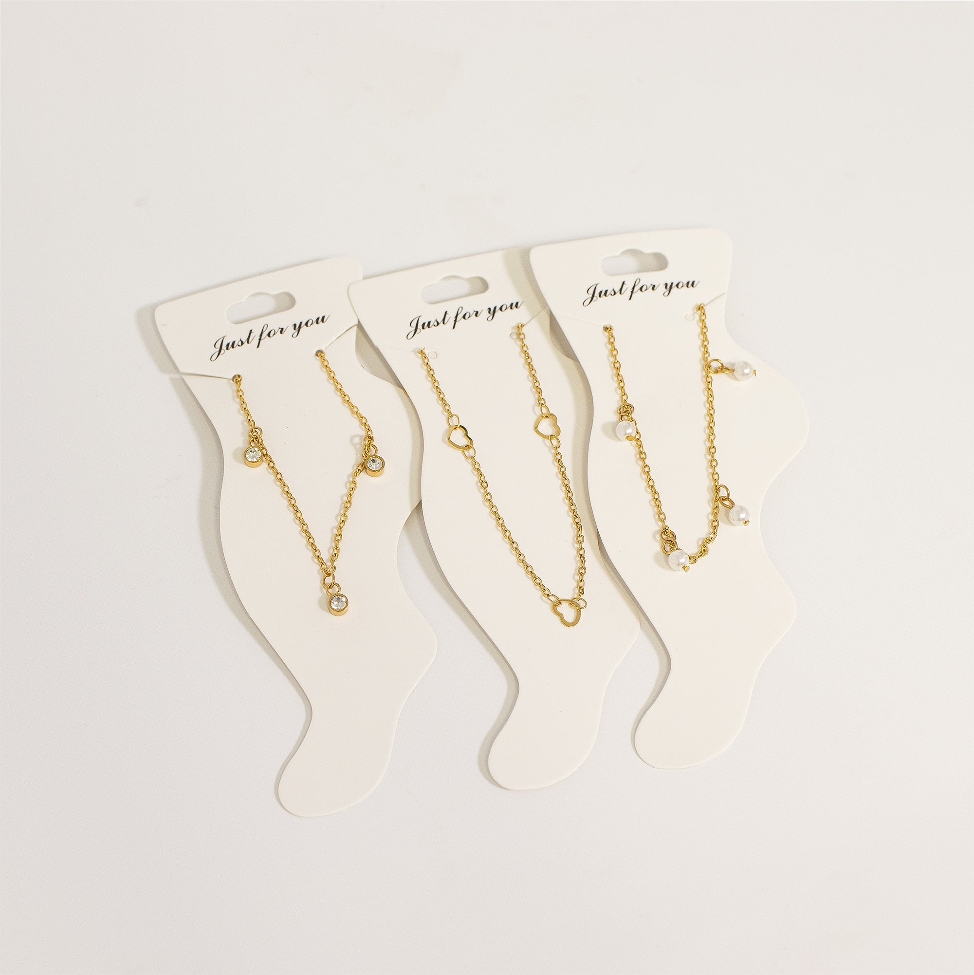 18K Gold PVD Stainless Steel Pearl Anklet / BRJ1031、mySite、dreamappss