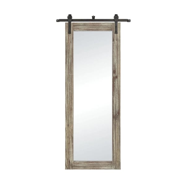 Los Olivos Rectangular Rustic Wood Wall Mirror、mySite、g9winljtr
