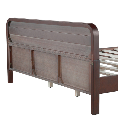 PINE SOLID WOOD KING SIZE BED, SOLID AND STABLE, NO BOX SPRING NEEDED, RUSTIC YELLOW COLOR、、eastwooduniform