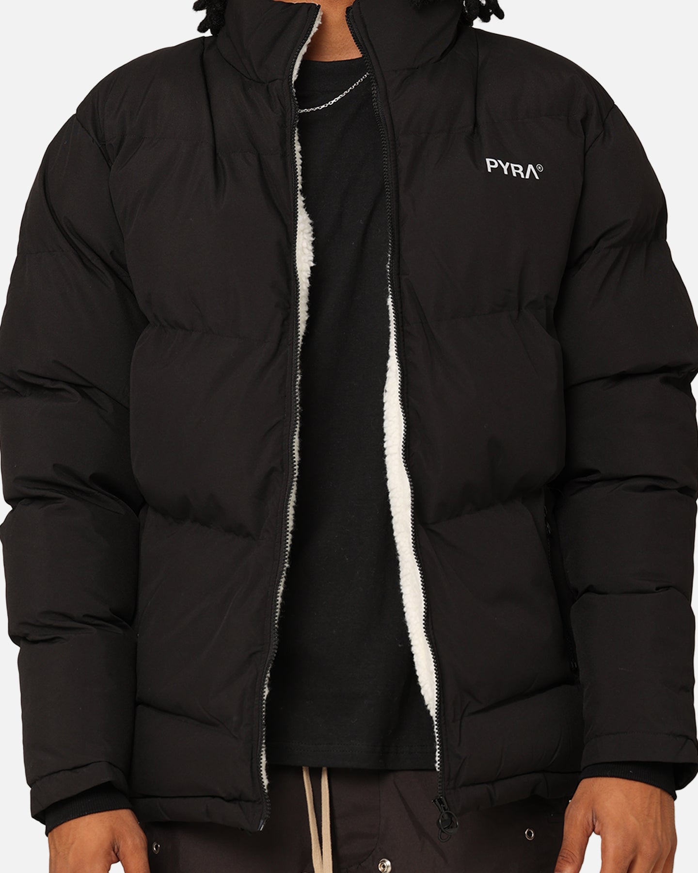 Pyra Sherpa Puffa Jacket Black、mySite、zt4zffjzw