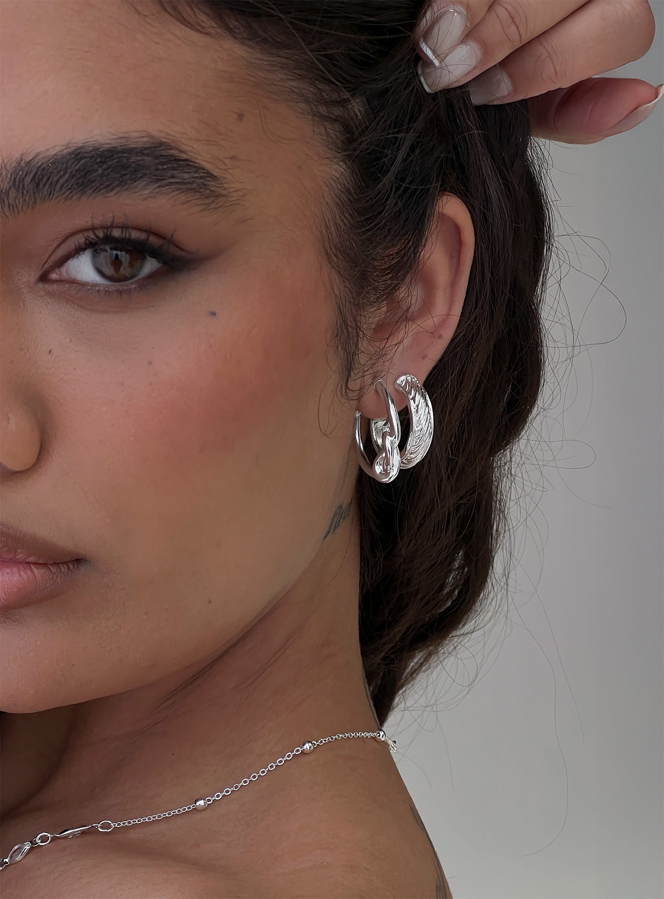 Moonshine Earring Set Silver、mySite、solidvoid