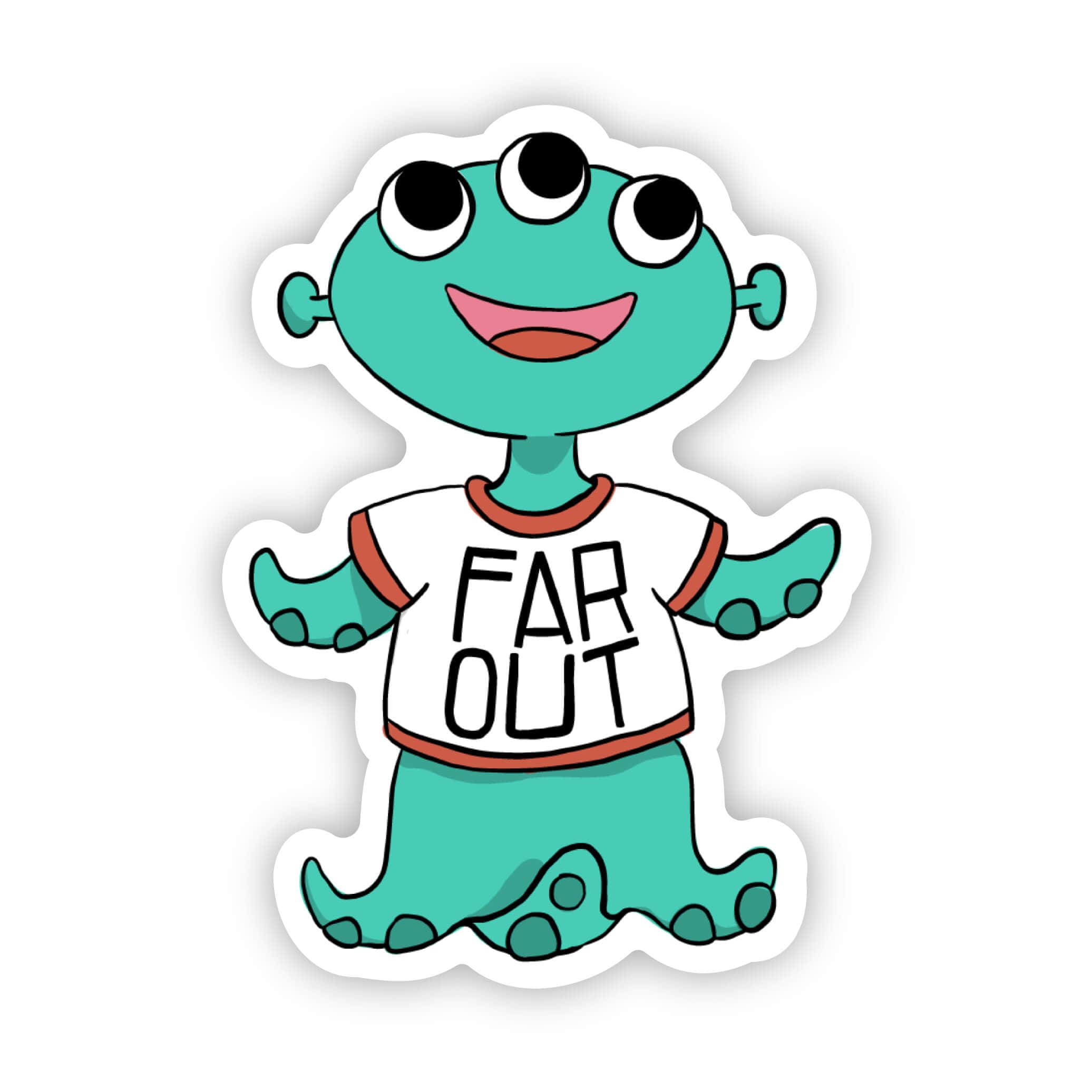  Far Out Alien Sticker、mySite、elrpsem3k
