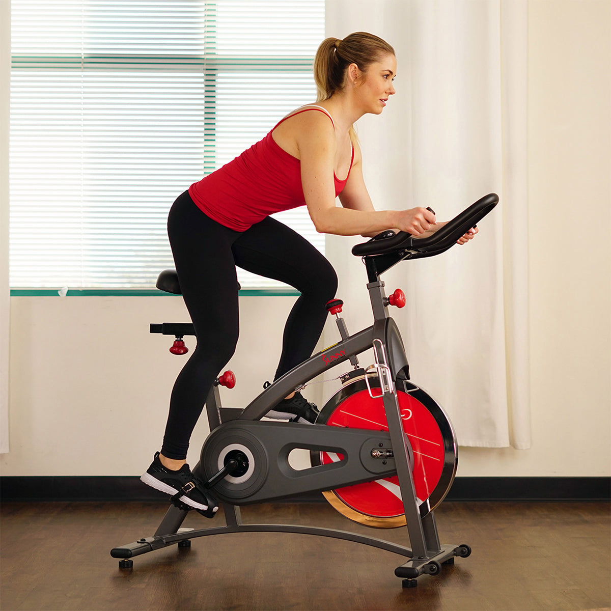 Chain Drive Indoor Cycling Exercise Bike w/ LCD Monitor Display、mySite、ghnorth