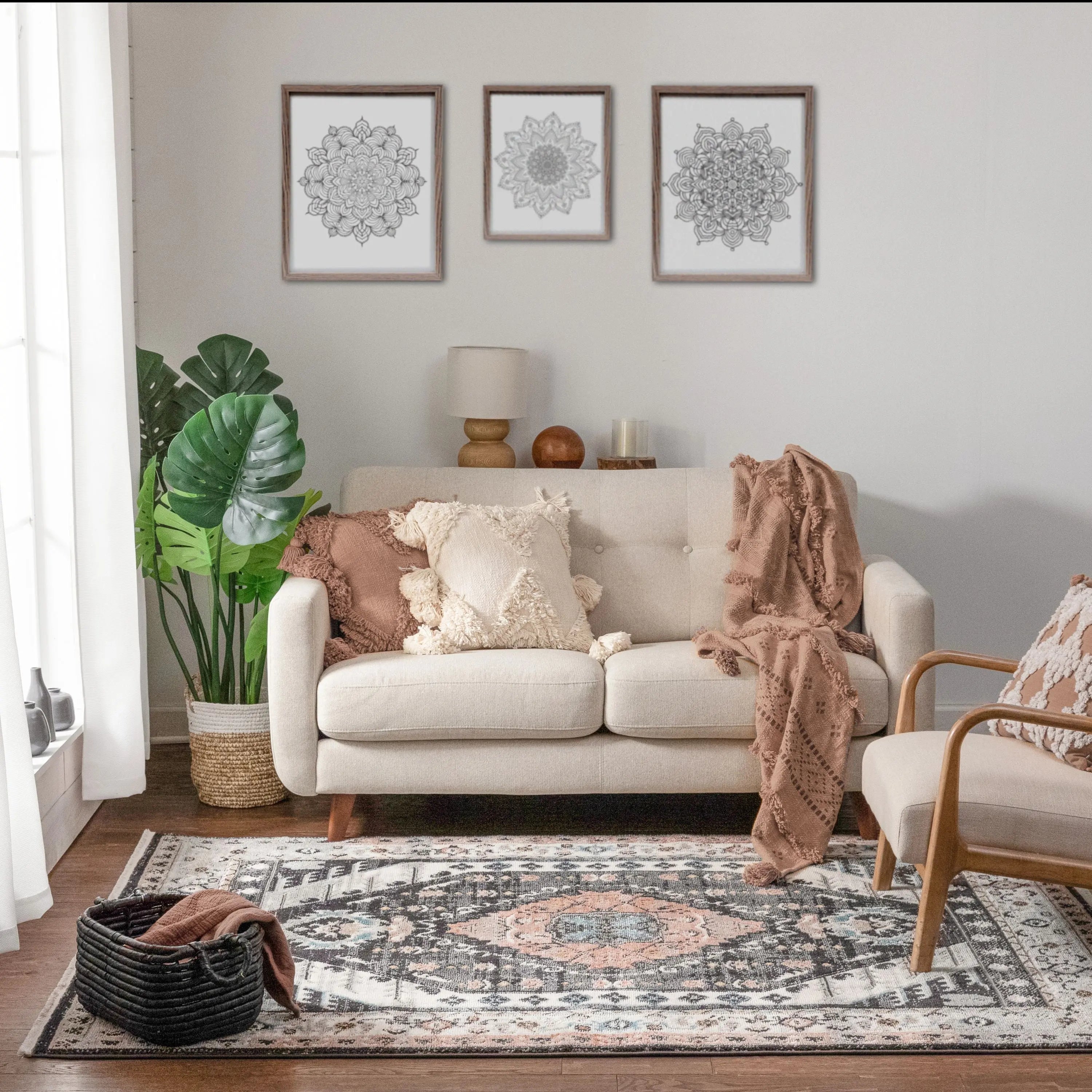 Julita Vintage Bohemian Aztec Tribal Black Rug、mySite、gigharbornorthrealestate