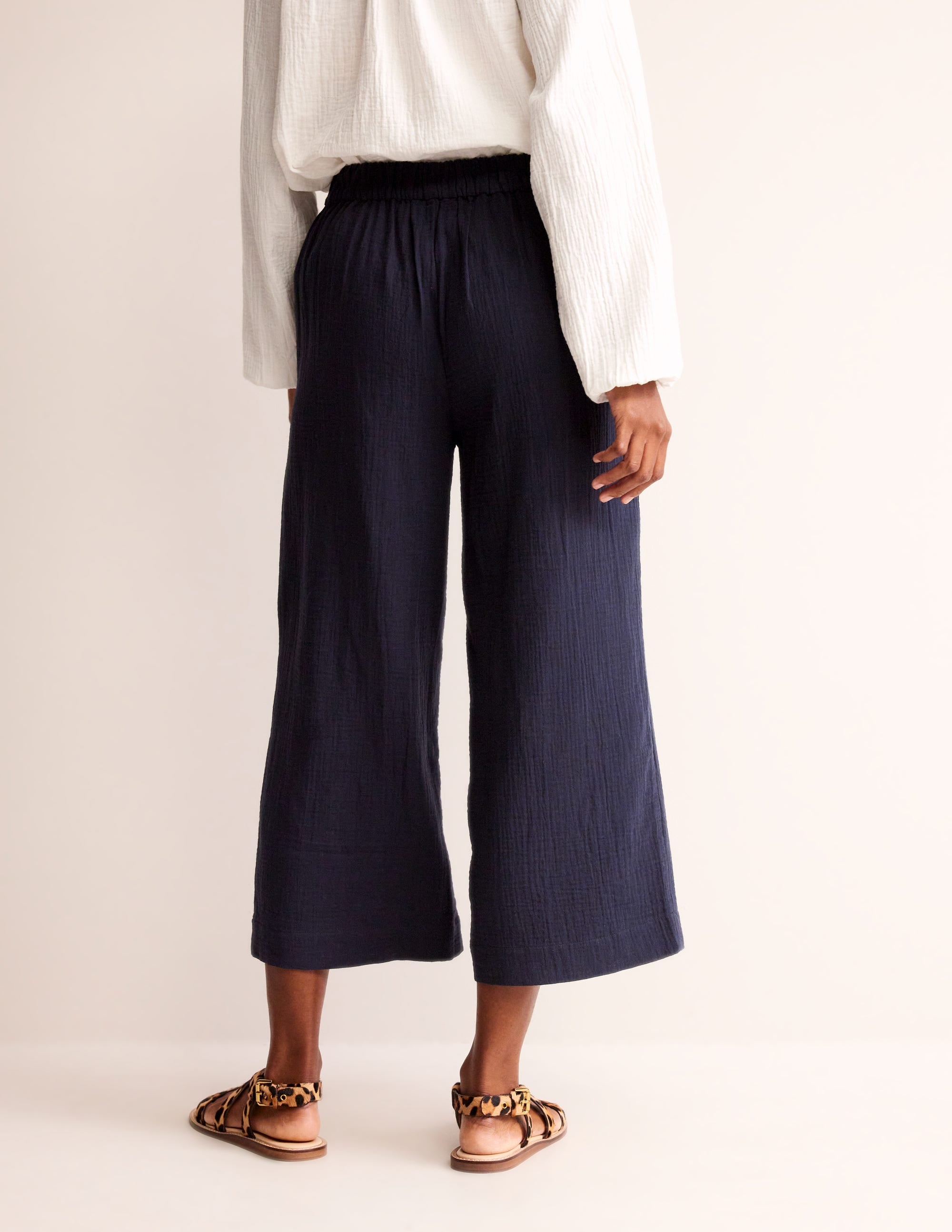  Pull-on Doublecloth Trousers-Navy、mySite、ashleygrahame