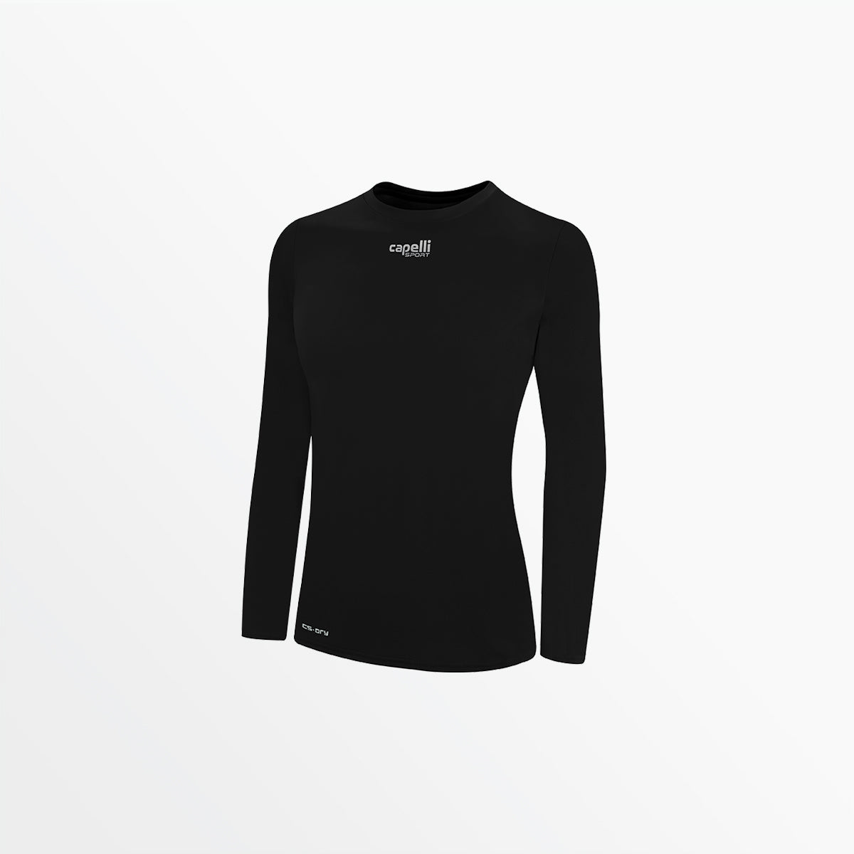 WOMEN'S BASICS CREW NECK LONG SLEEVE POLY TEE