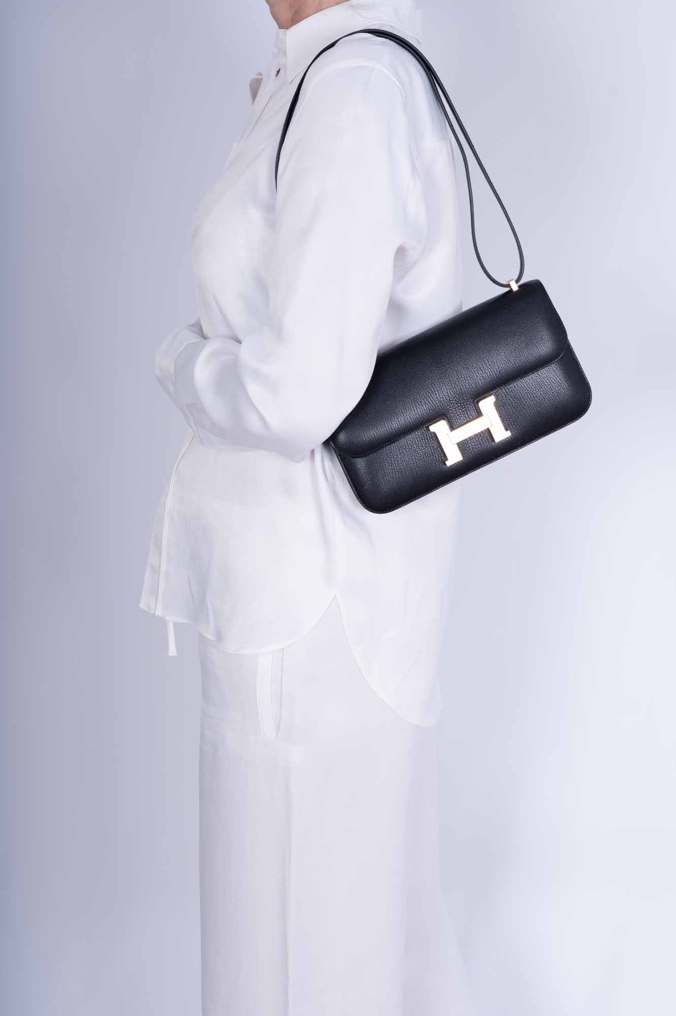 Hermès Constance Elan 29 Black Chèvre Gold Hardware、mySite、garminoutage.com