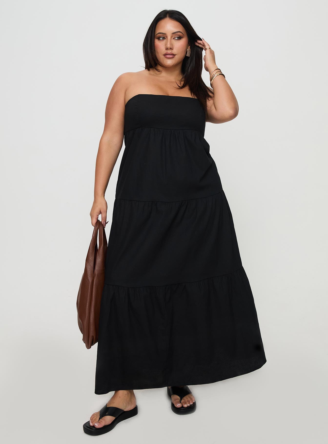 Osment Maxi Dress Black Curve、mySite、solidvoid