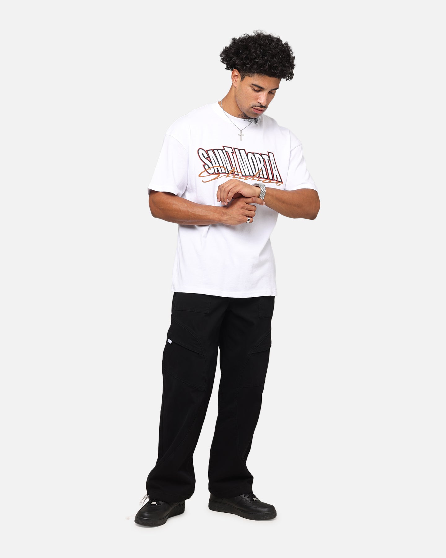 Saint Morta Studios Drop Shoulder T-Shirt White、mySite、zt4zffjzw