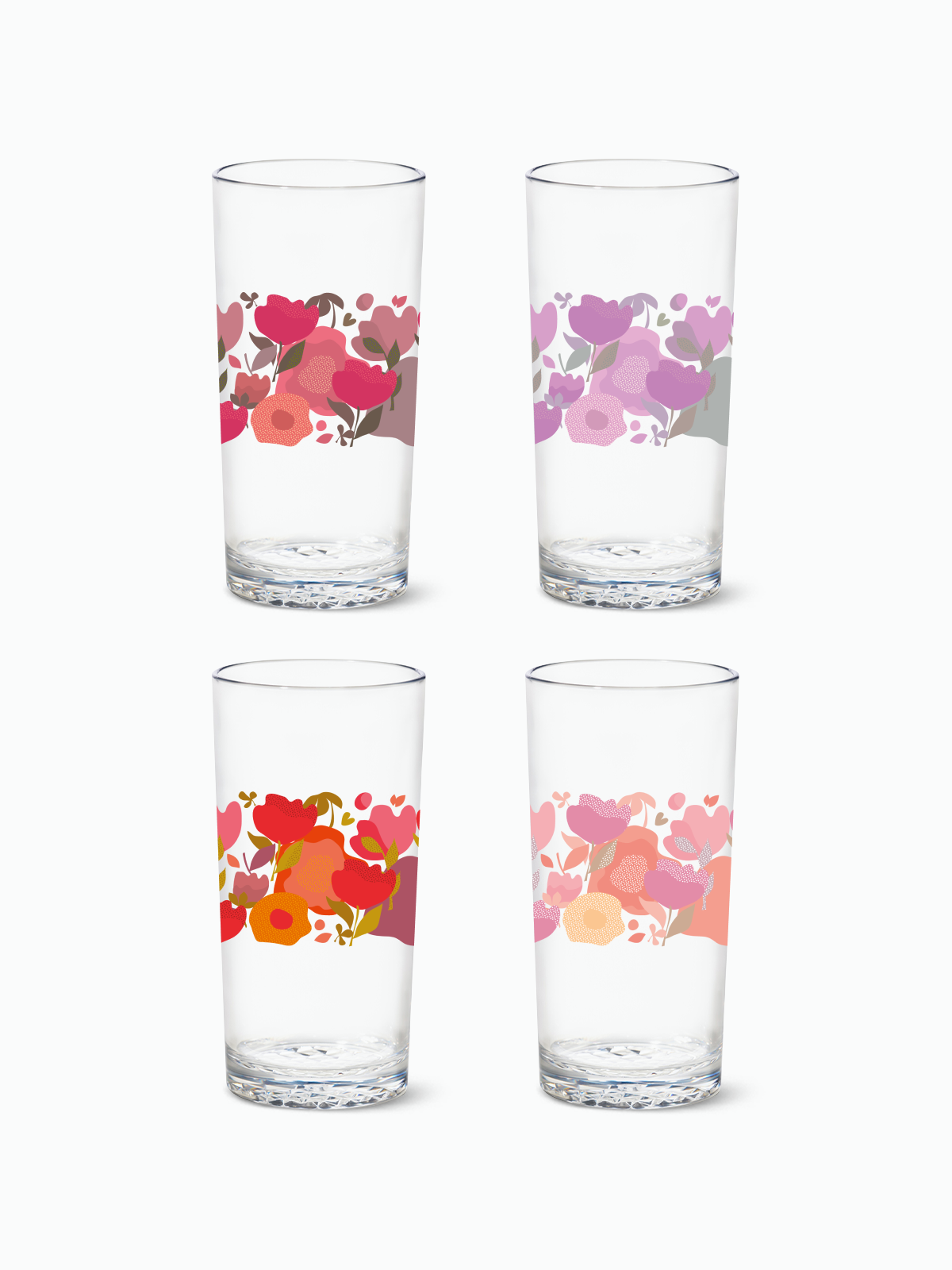 Crimson Blooms - RESERVE 14oz Highball Tritan Copolyester Glass、mySite、camillekostekn