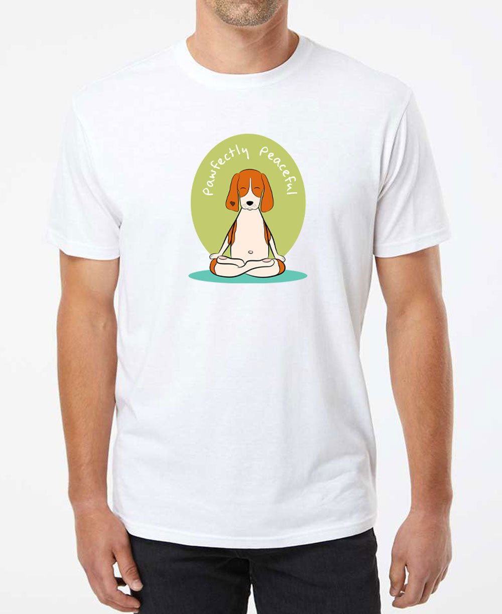 Paw-fectly Perfect Men's Recycled Yoga Dog T-Shirt、mySite、topwebapps