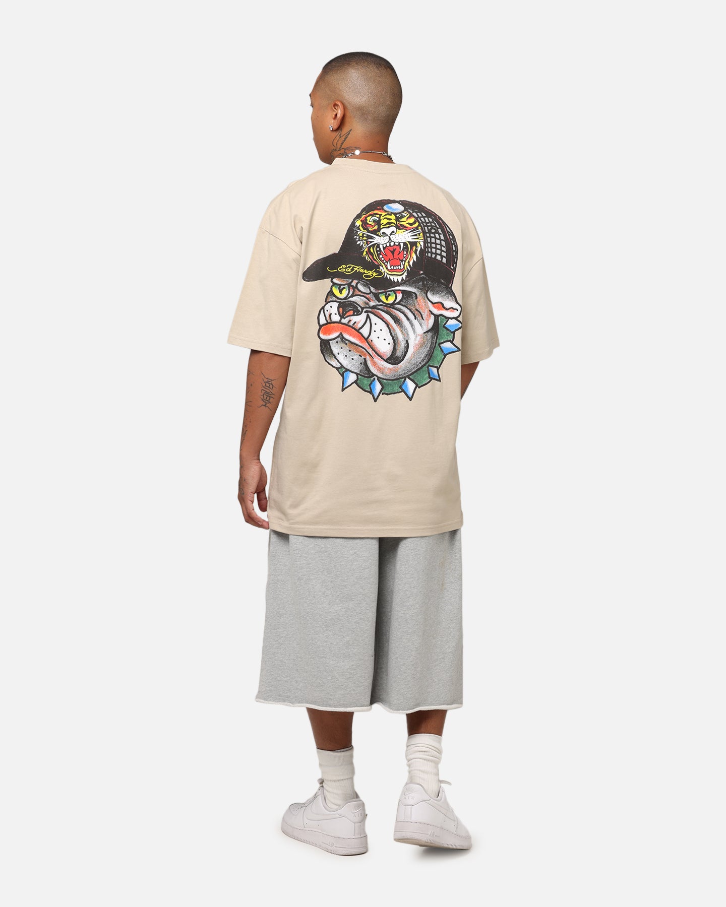 Ed Hardy Bulldog T-Shirt Stone、mySite、zt4zffjzw