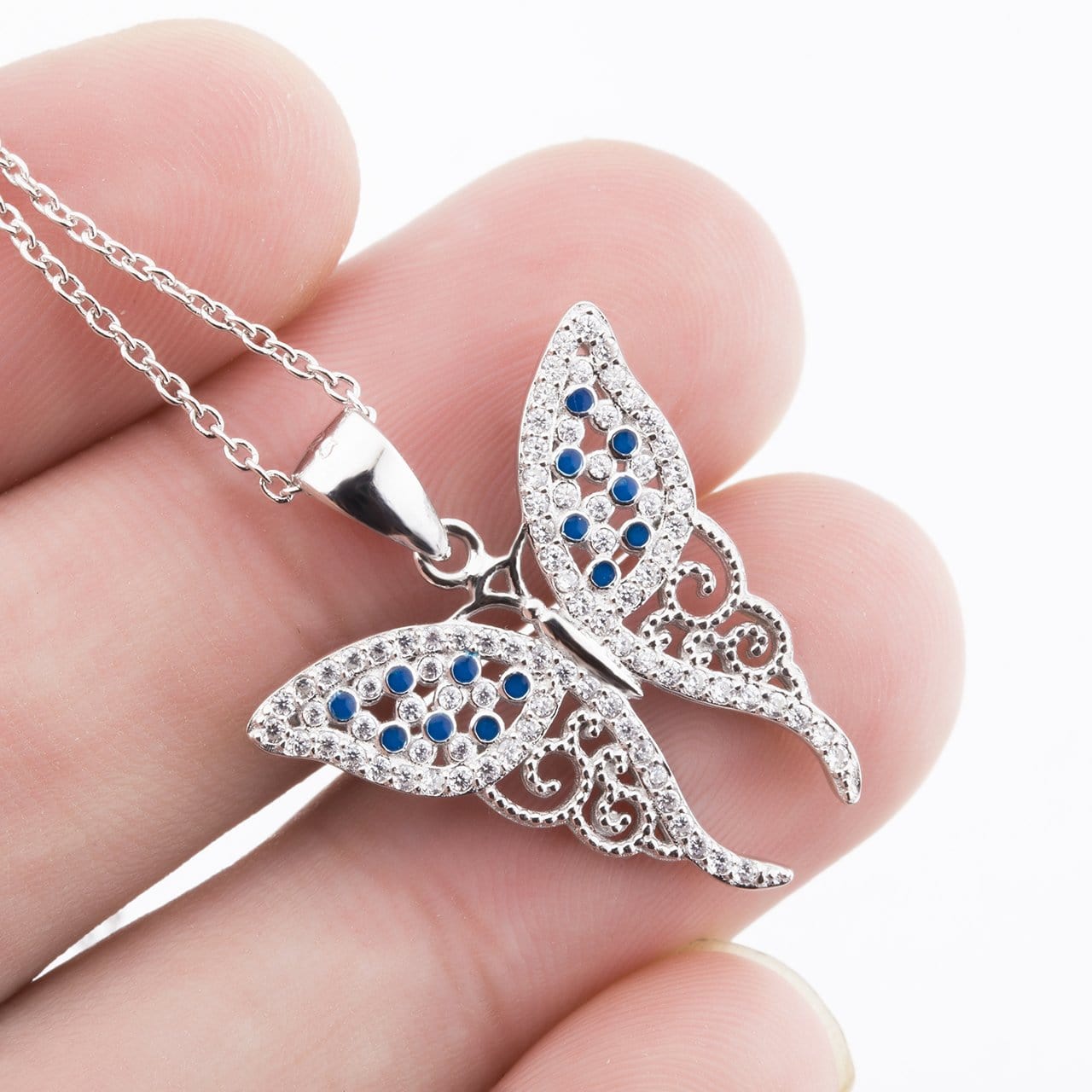 Butterfly Necklaces Sparkling Beauties in Solid Sterling Silver、mySite、g9winljtr