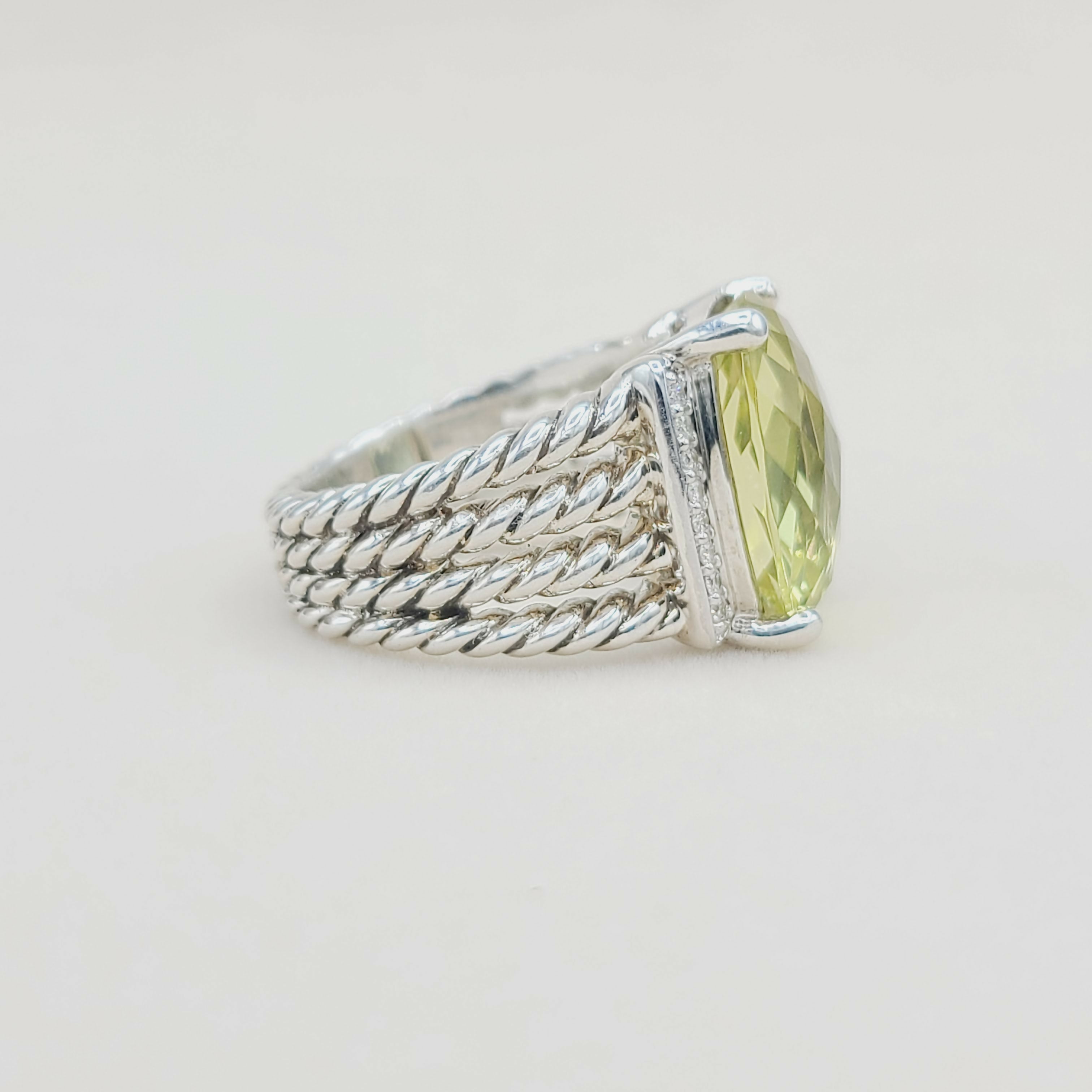 David Yurman Wheaton Ring 鈥?16脳12 Lemon Citrine & Diamonds、mySite、hinf8tx79