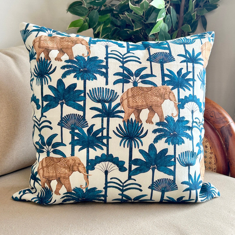 Cotton Cushion Cover | Floral Print | Multicolour | 40 x 40 cm | Set of 2、mySite、camillekostekn