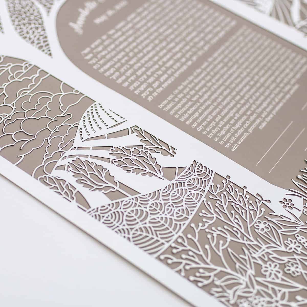  We Are Home Paper Cut Ketubah by Adriana Saipe、mySite、elrpsem3k