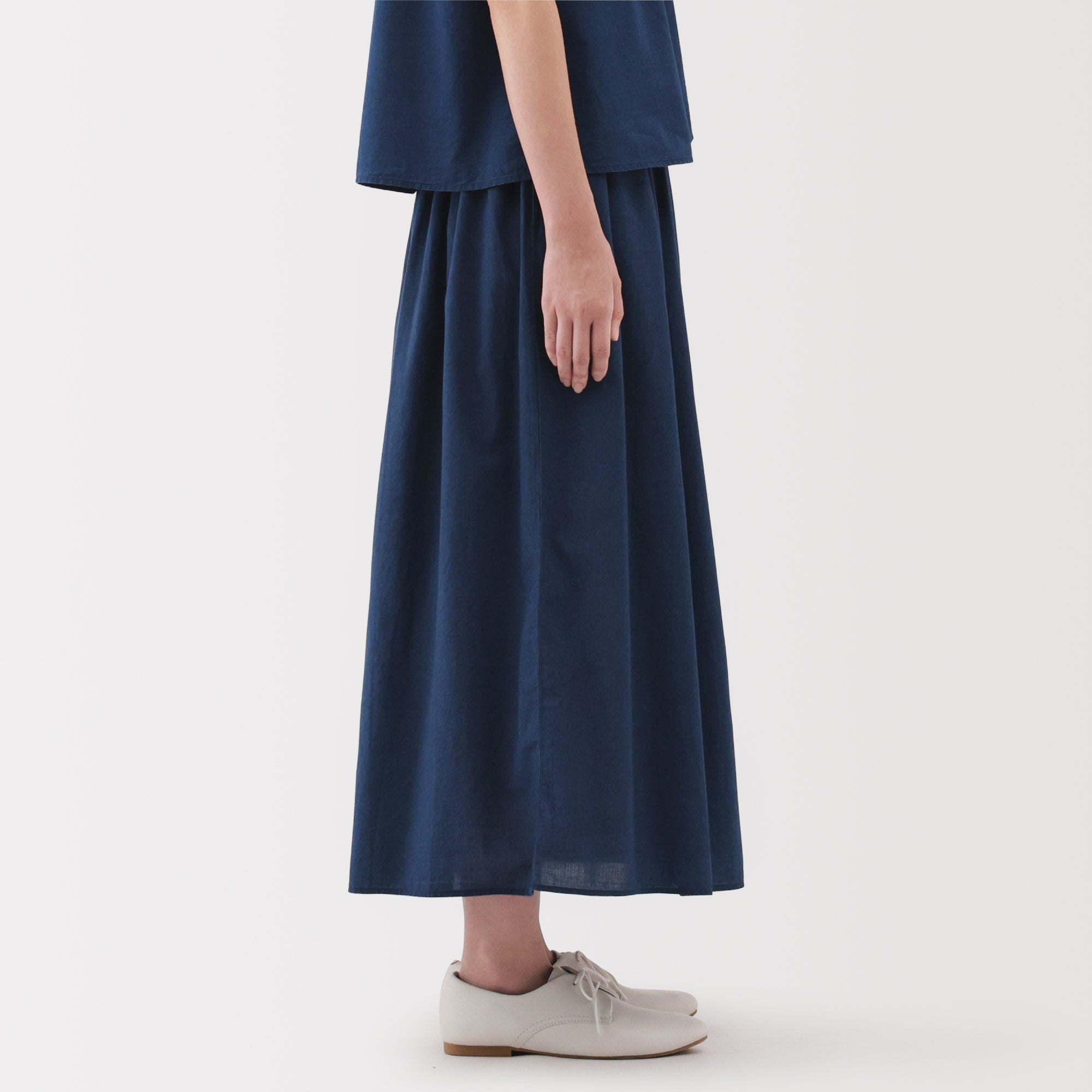  Women's Cotton Voile Gather Maxi-Skirt、mySite、sugarbowlscore