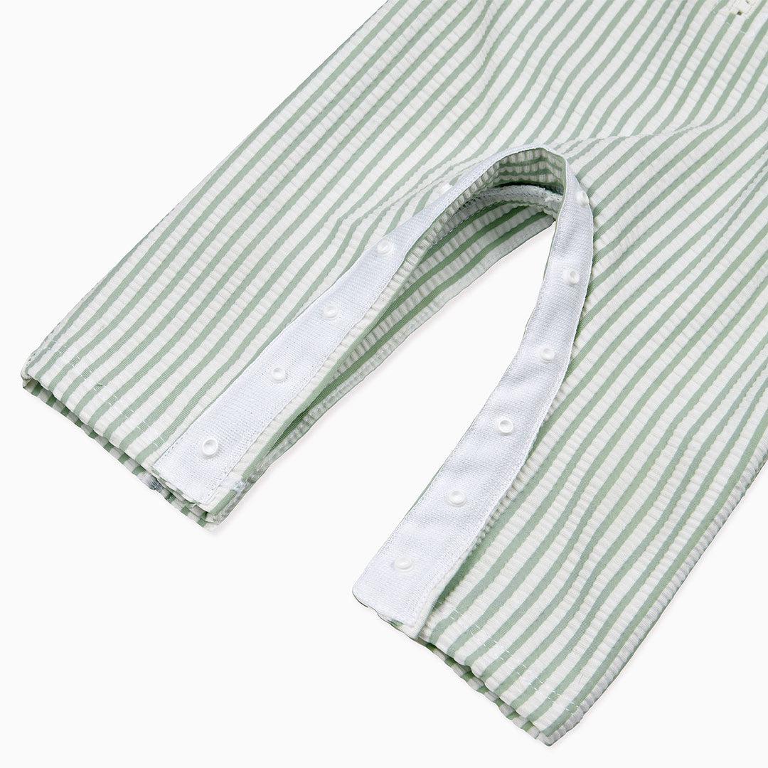  MORI Seersucker Sunsafe Swimsuit - Sage Stripe、mySite、merchandisen