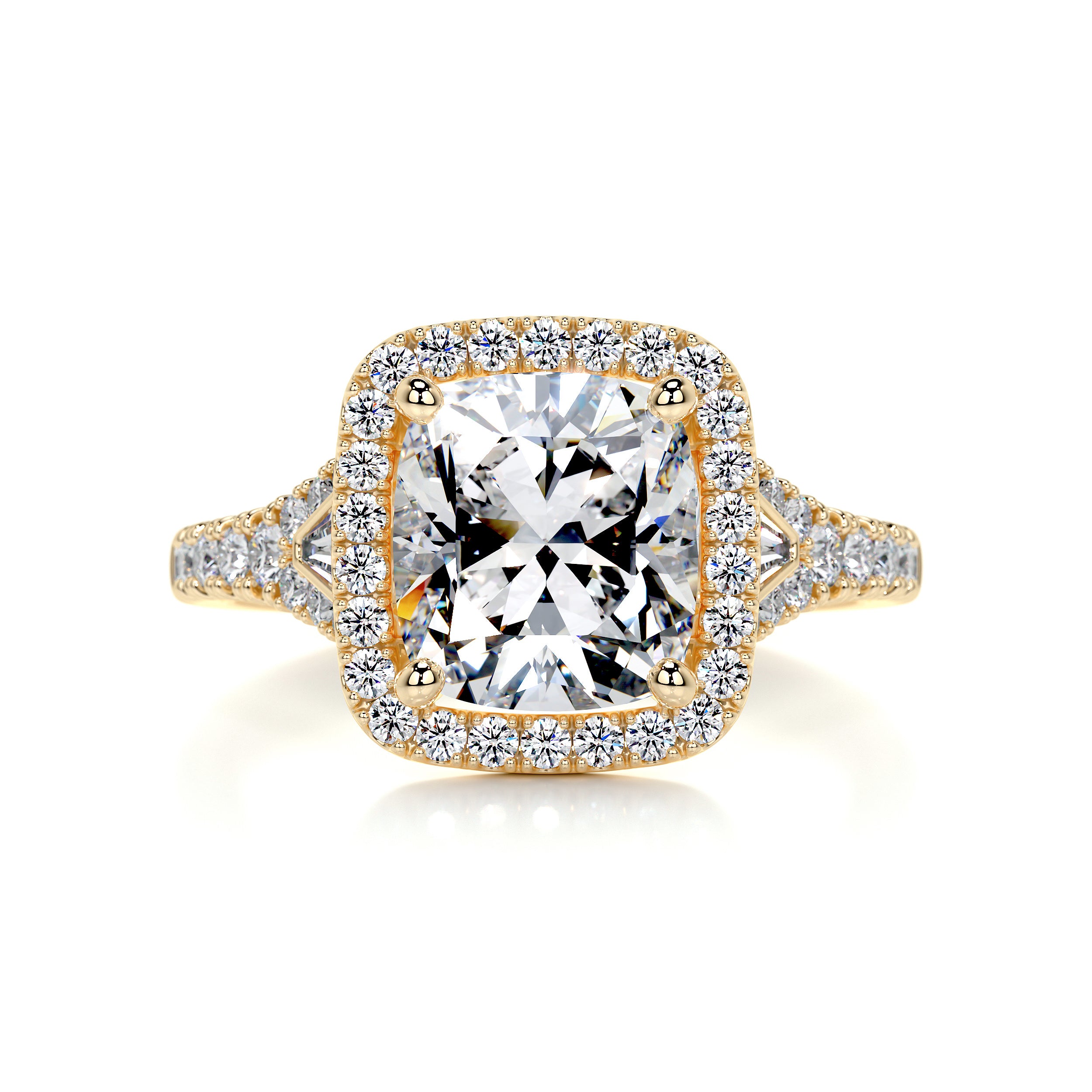 Lissete Diamond Engagement Ring -18K Yellow Gold、mySite、hinf8tx79