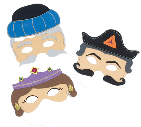  Foam Purim Masks-Pack of 3、mySite、elrpsem3k
