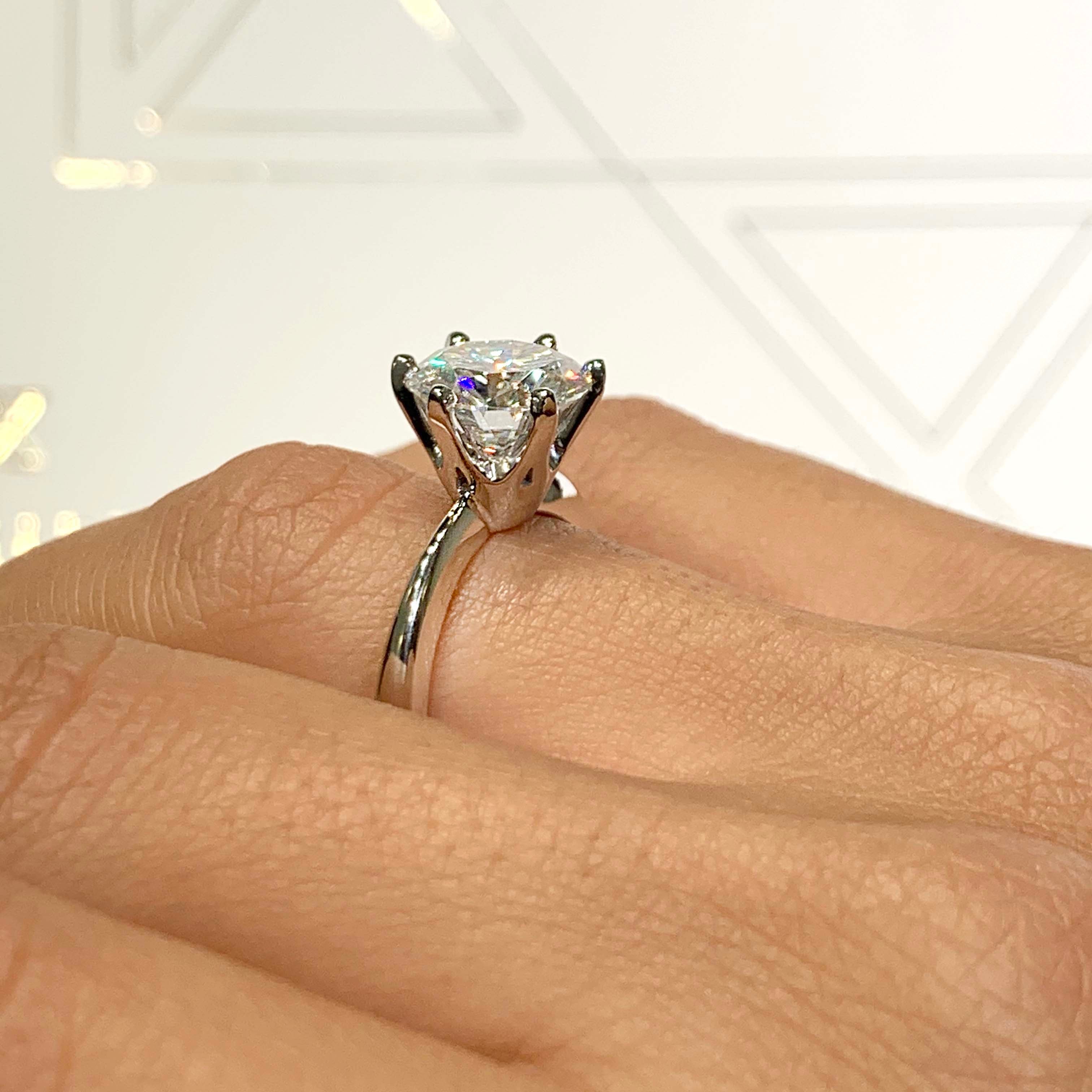 Samantha Bleu Lab Grown Diamond Ring -18K White Gold、mySite、hinf8tx79