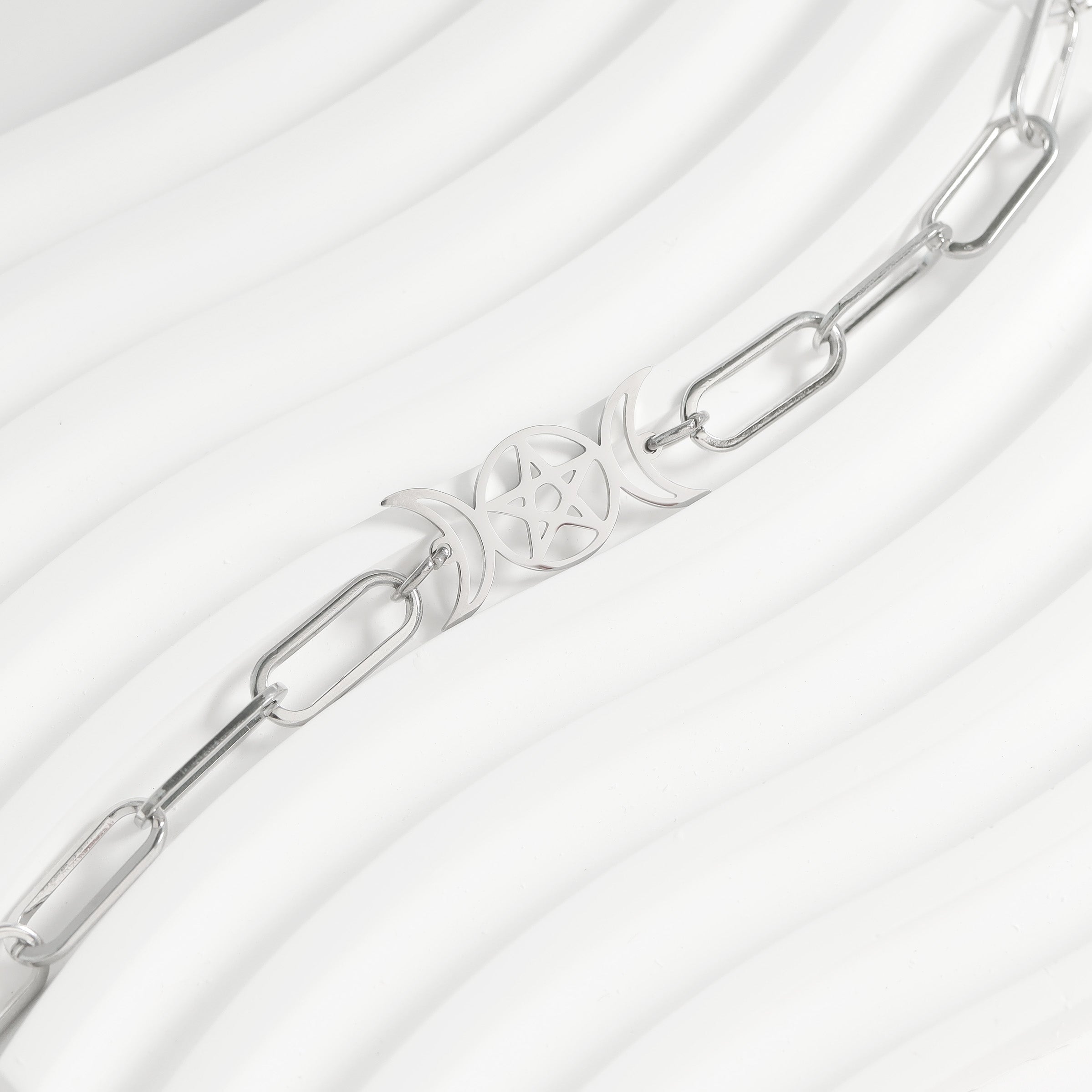 Stainless Steel Paperclip Connector Chain Necklace / CHN0081、mySite、dreamappss