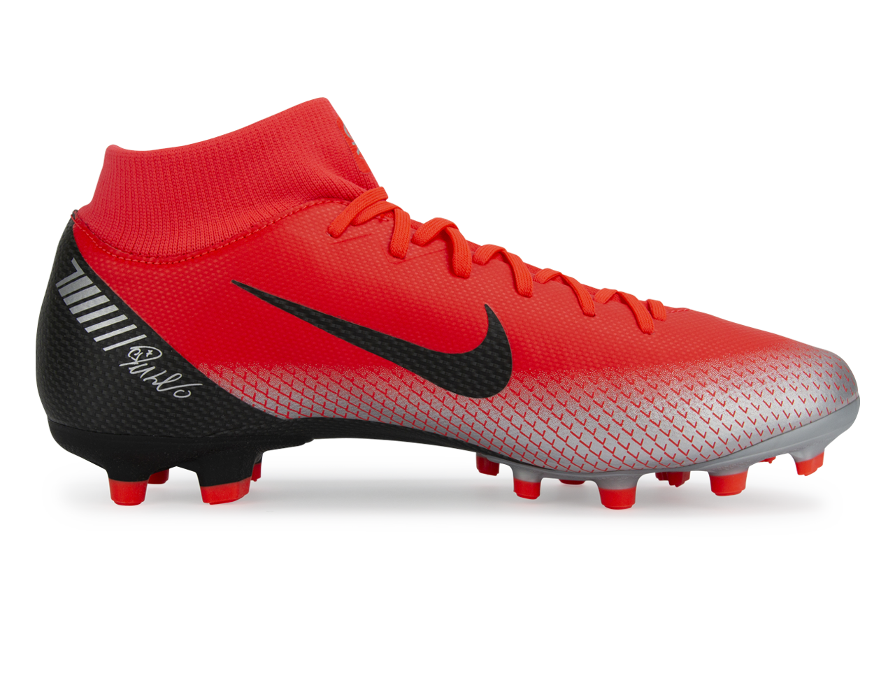 Nike Men's Mercurial CR7 Superfly 6 Academy MG Bright Crimson/Black、mySite、noshort