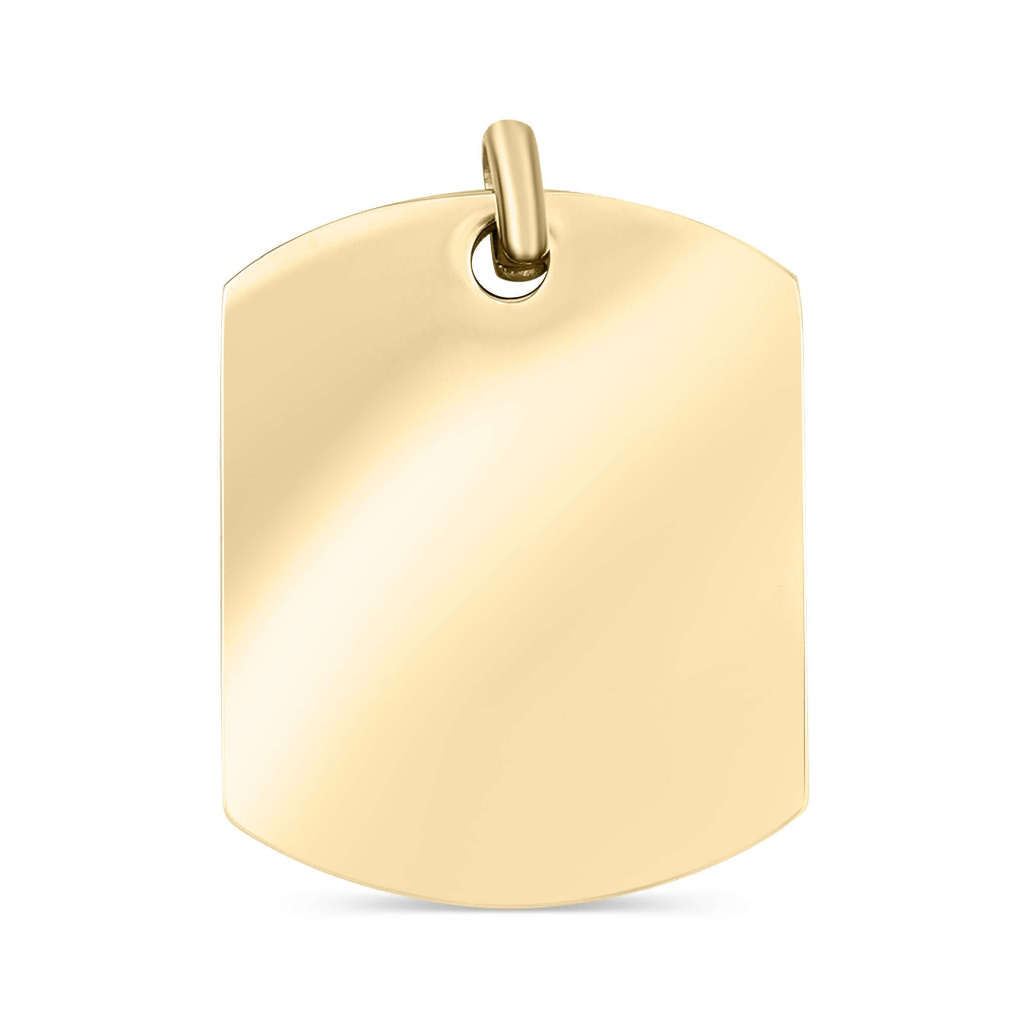 18K Gold PVD Stainless Steel Blank Dog Tag Pendant / PDJ0001、mySite、dreamappss