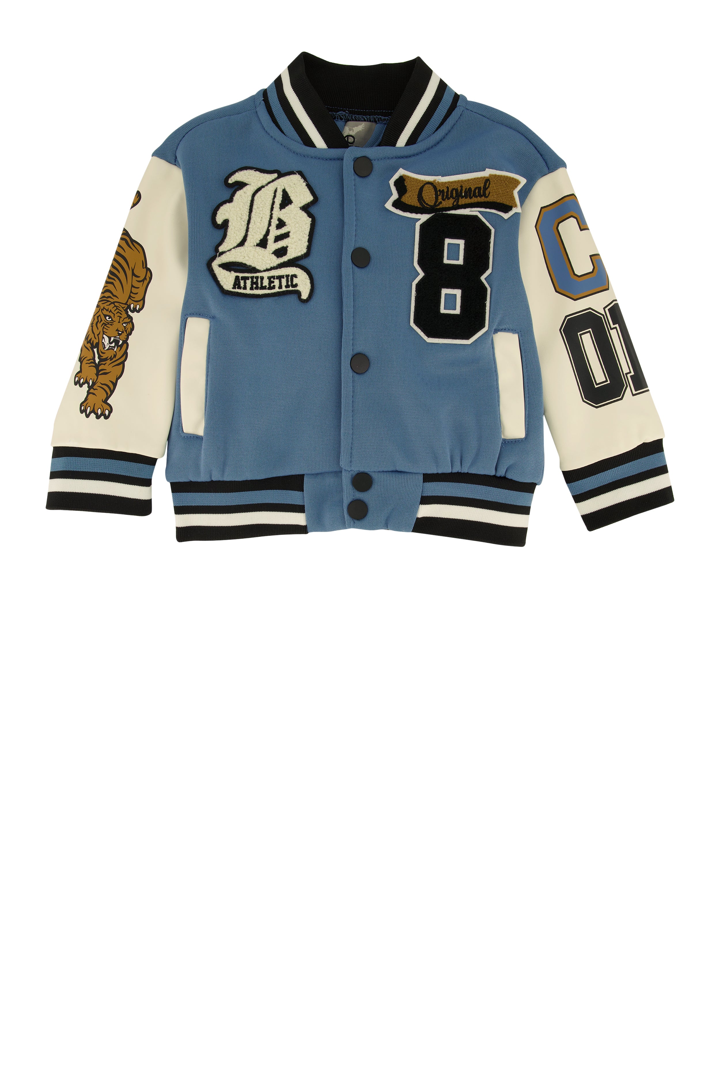 Baby Boys 12-24M Chenille Patch Graphic Varsity Jacket、mySite、camillekostekn