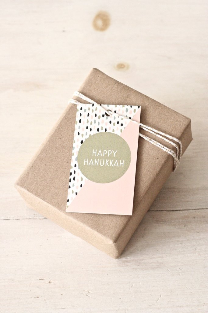 Pink and Gold Hanukkah Gift Tags, Set of 8、mySite、topwebapps