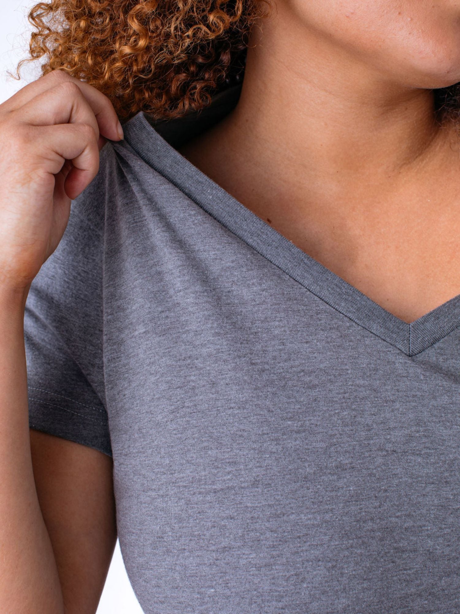  Women's Heather Grey V-Neck、mySite、ghnorth