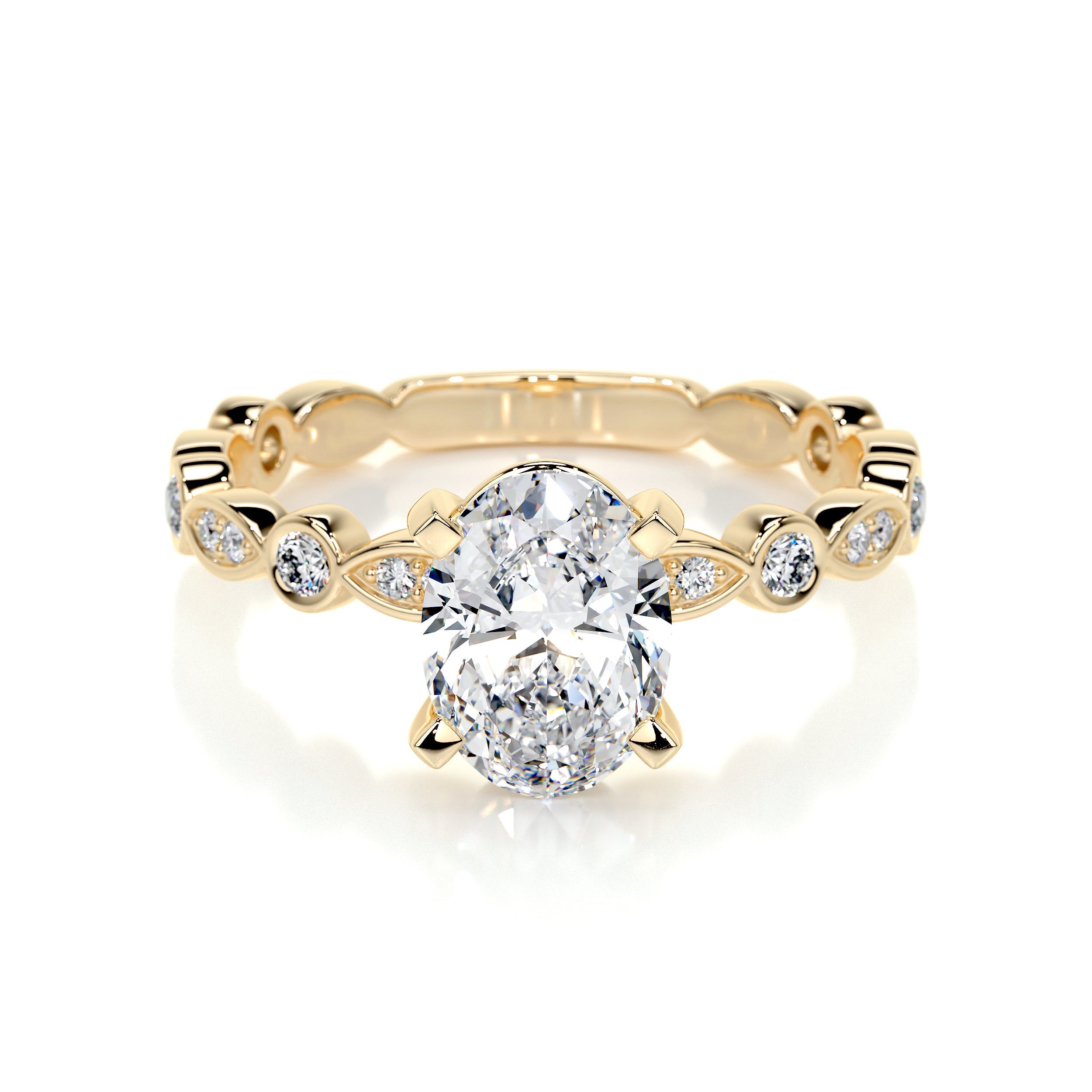Amelia Lab Grown Diamond Ring -18K Yellow Gold、mySite、hinf8tx79
