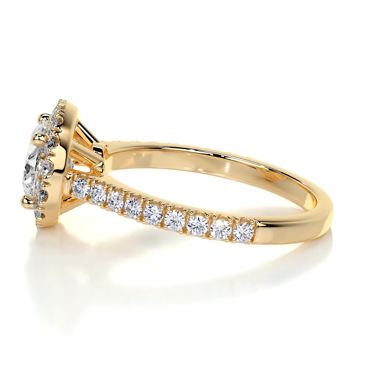 Alessandra Diamond Engagement Ring -18K Yellow Gold、mySite、hinf8tx79
