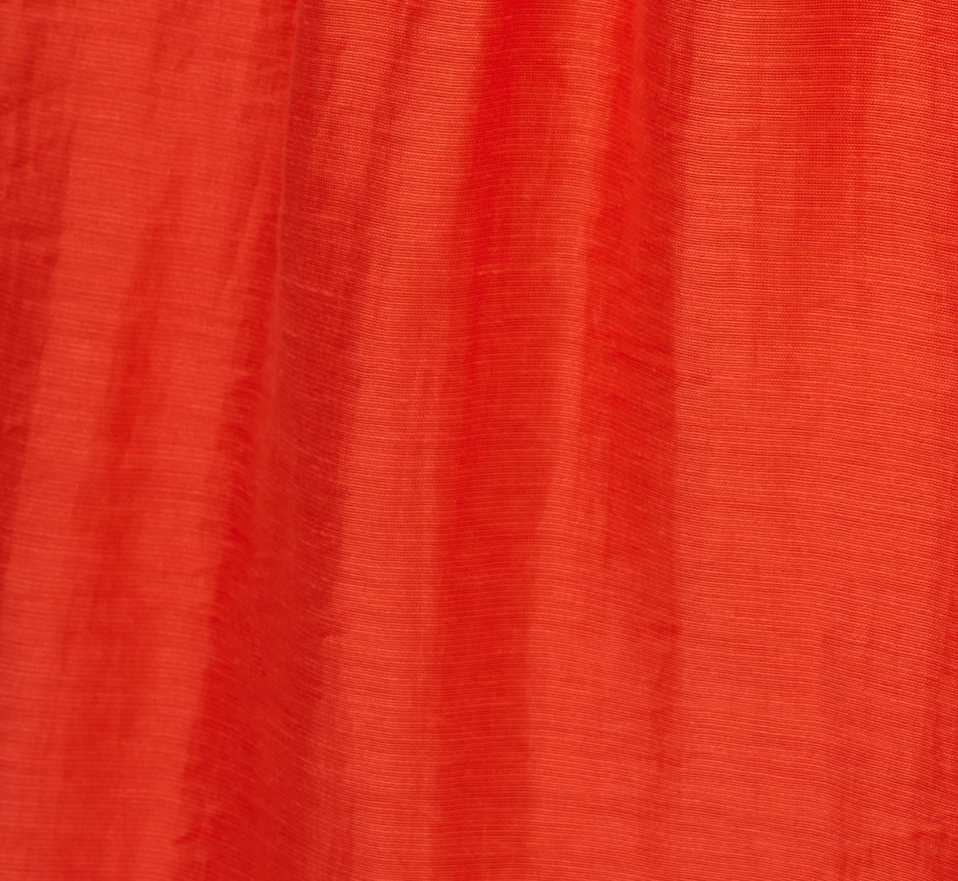 Shirred Fit And Flare Dress With Puff Short Sleeves In Orange Spice、mySite、solidvoid