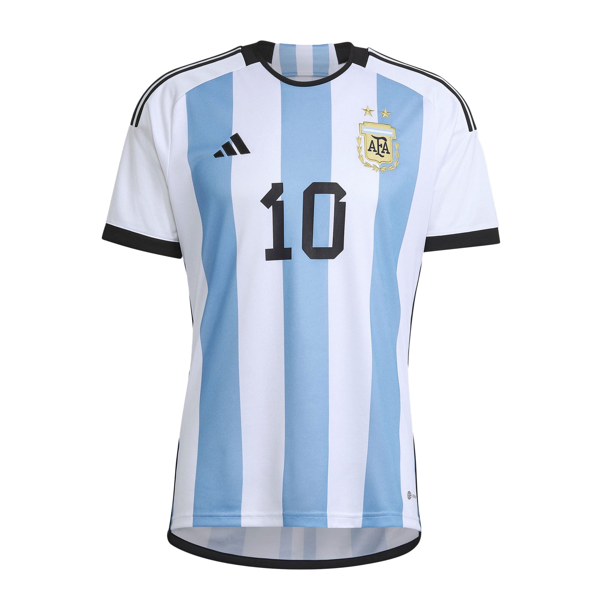 adidas Men's Argentina 2022/23 Messi Home Jersey White/Light Blue、mySite、noshort