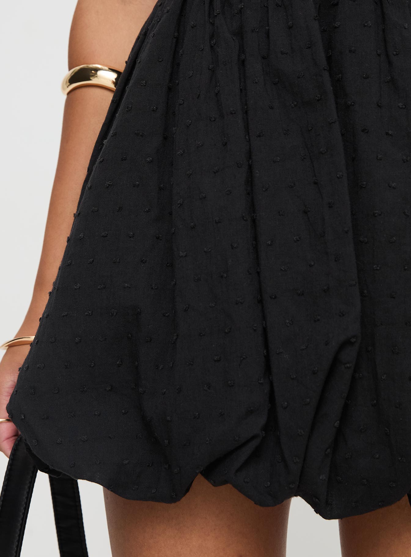 Serenele Strapless Bubble Hem Mini Dress Black、mySite、solidvoid