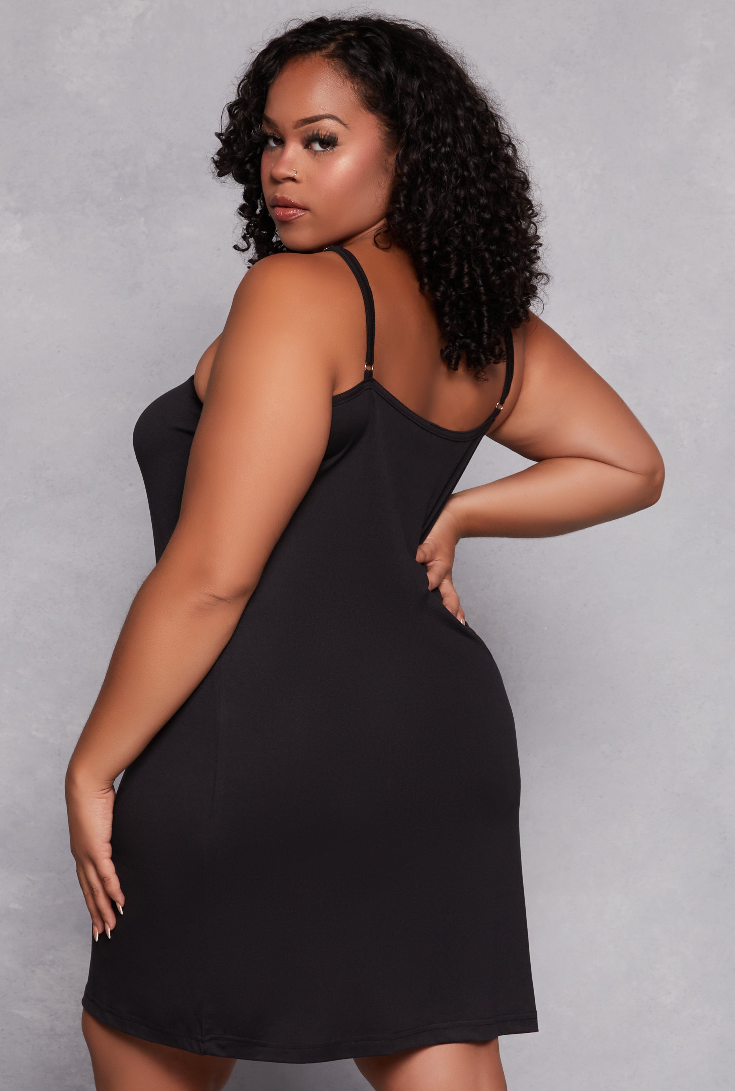 Plus Size Be You Be Loved Graphic Cami Nightgown with Robe、mySite、camillekostekn