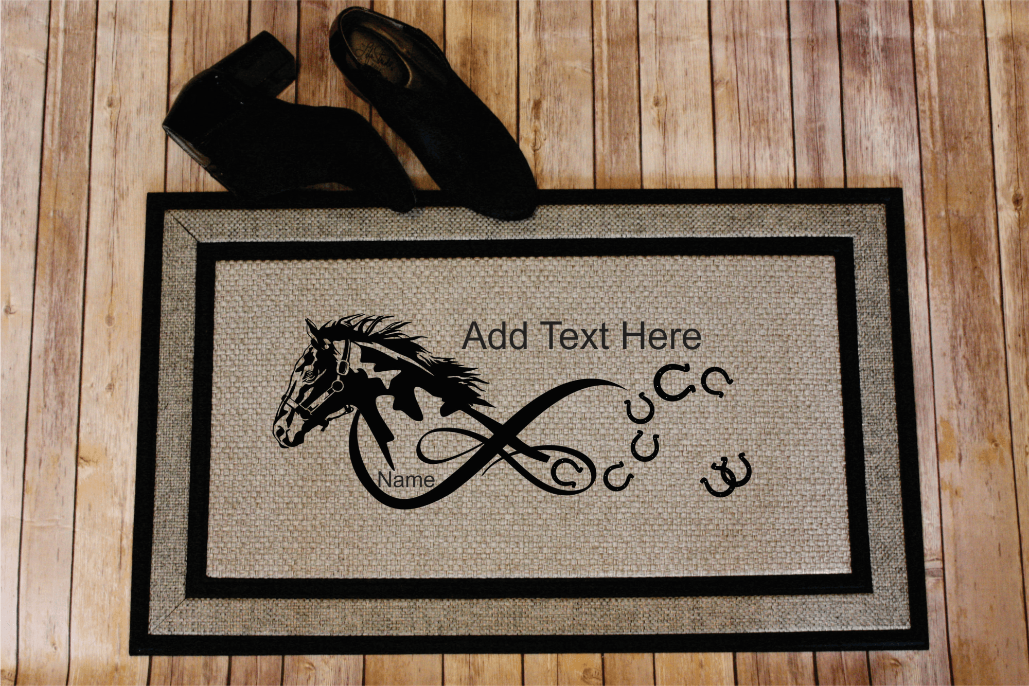 Running Horse Custom Door Mat、mySite、g9winljtr