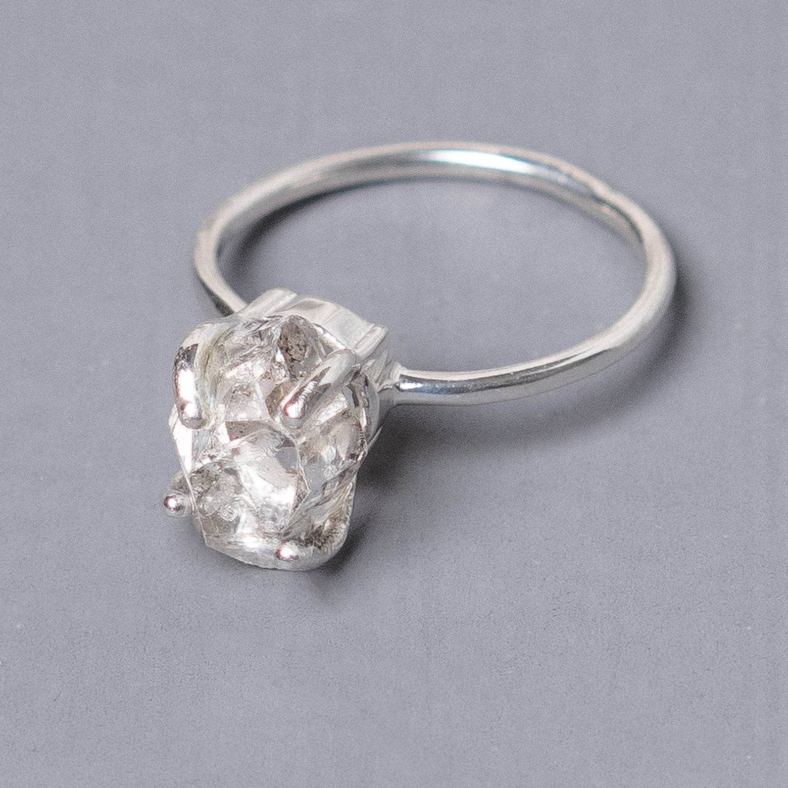 Clear Quartz Raw Freeform Gold or Silver Ring、mySite、hinf8tx79