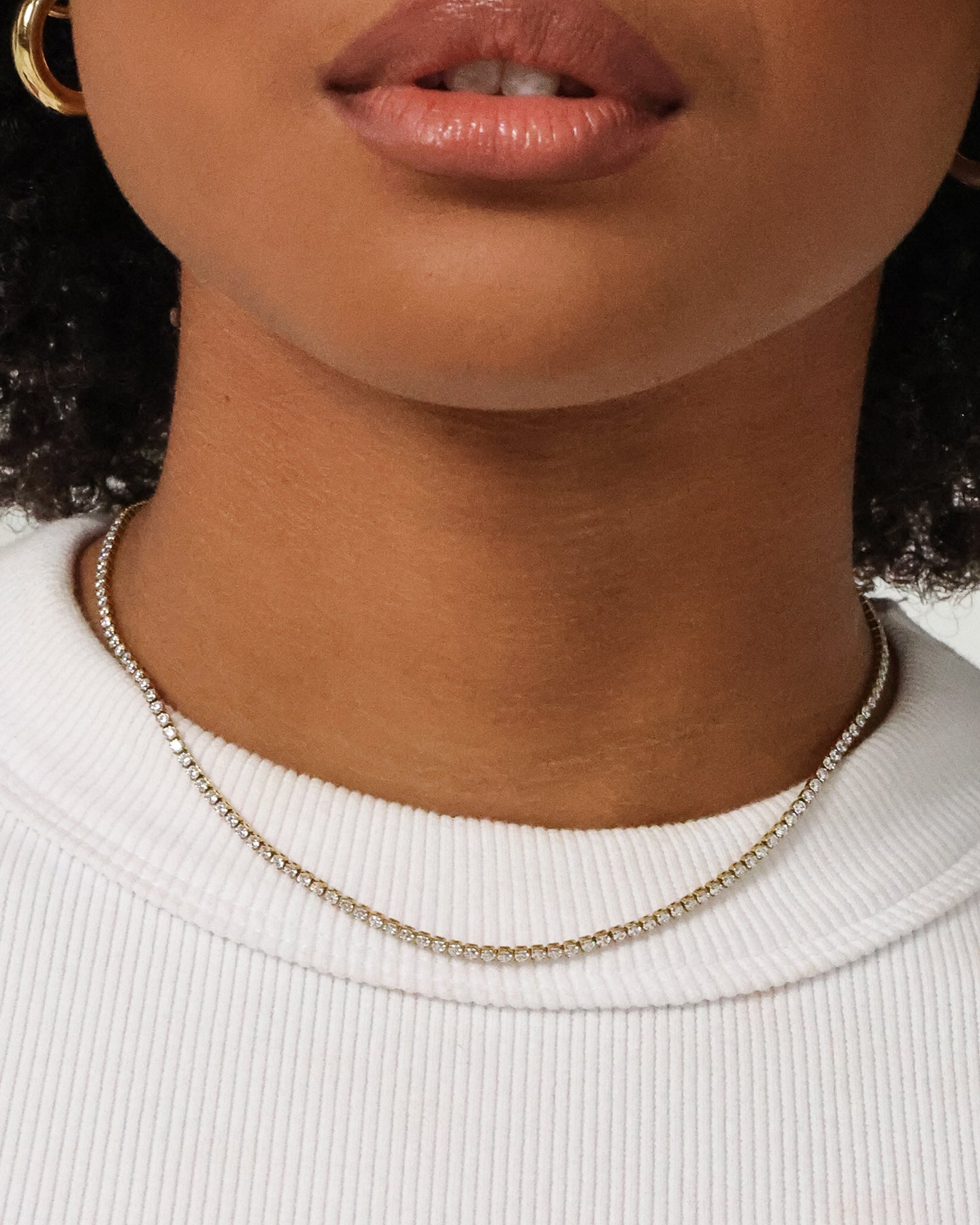 Raising Hell Women's Customisable Tennis Necklace Gold、mySite、zt4zffjzw