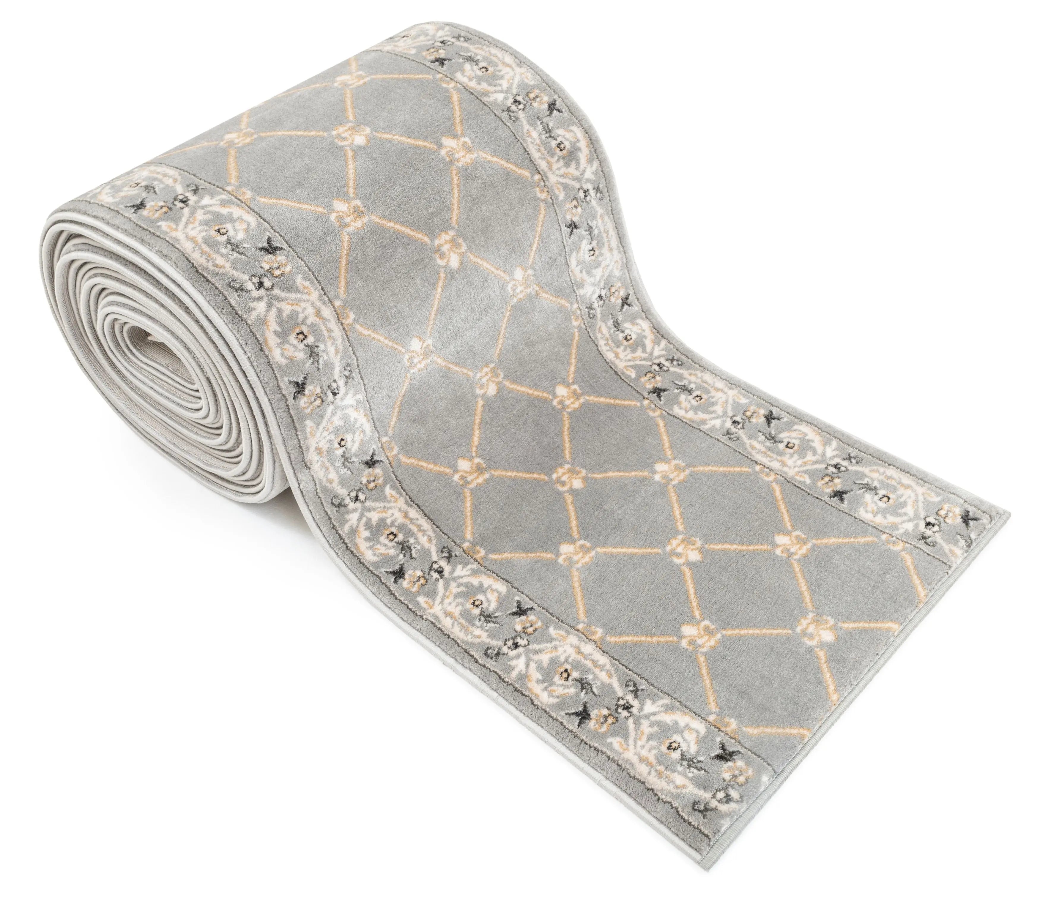 Fleur De Lis Custom Size Runner Traditional Grey Choose Your Width x Choose Your Length Hallway Runner Rug、mySite、gigharbornorthrealestate