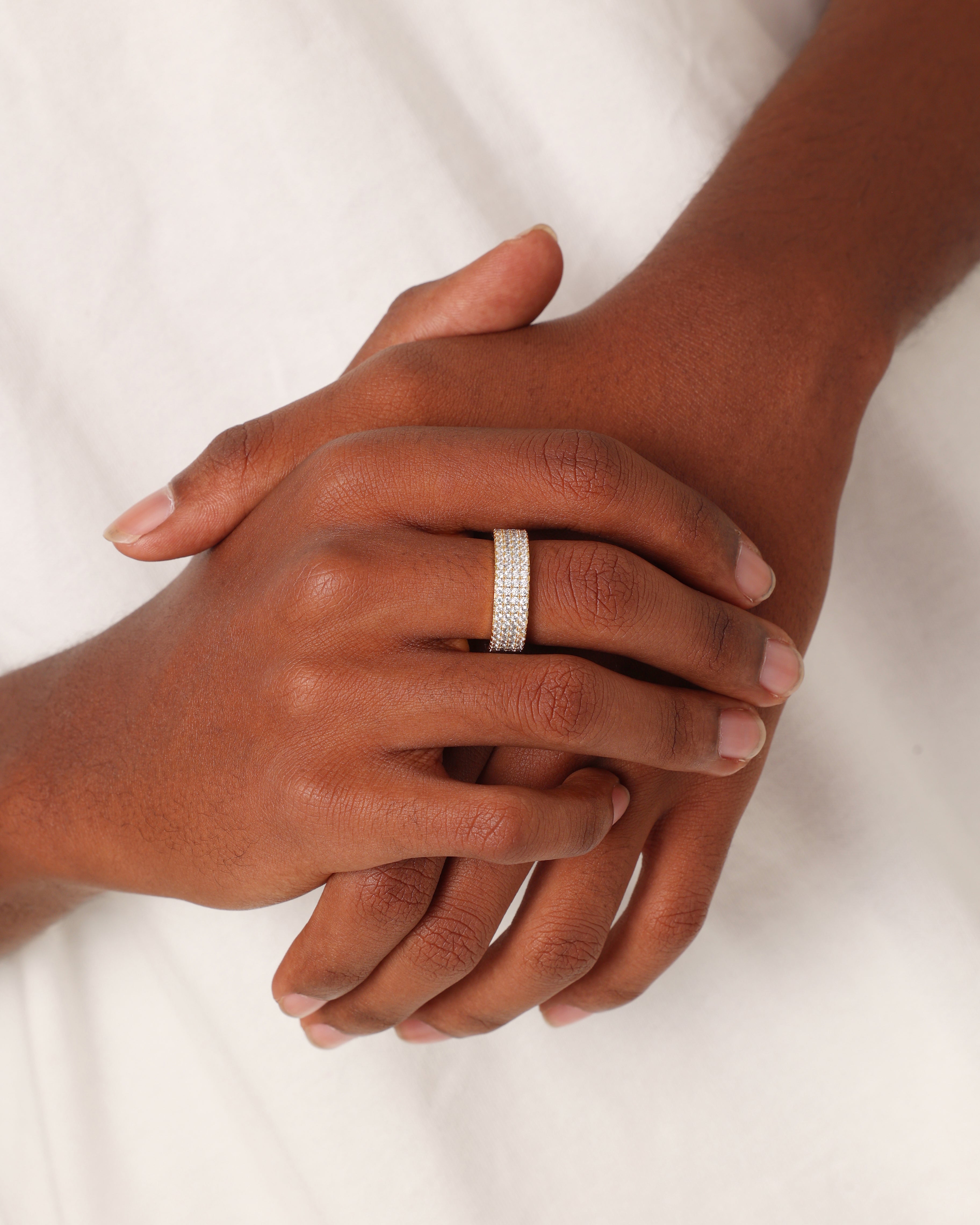 Saint Morta Round Cut Iced Band Ring Iced Gold、mySite、zt4zffjzw