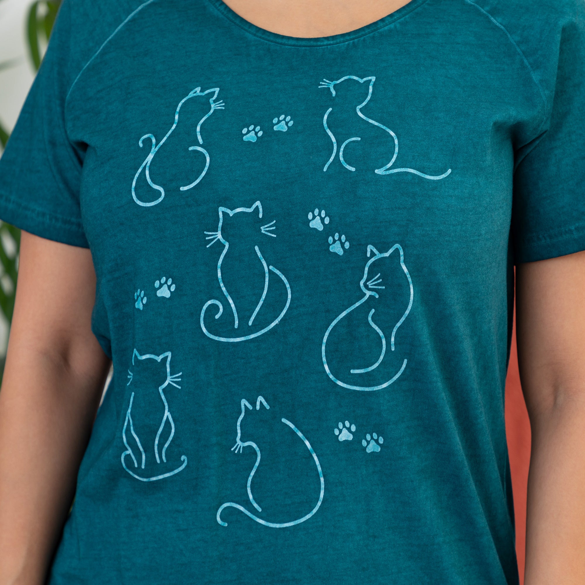 Pet Silhouette Acid Wash Tee、mySite、camillekostekn