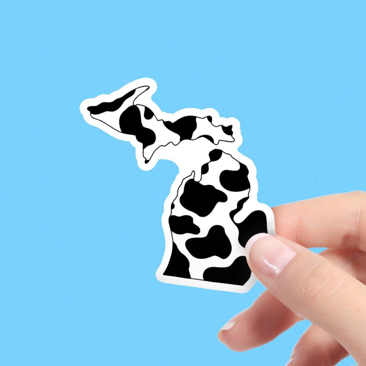  Michigan Cow Pattern Sticker、mySite、elrpsem3k