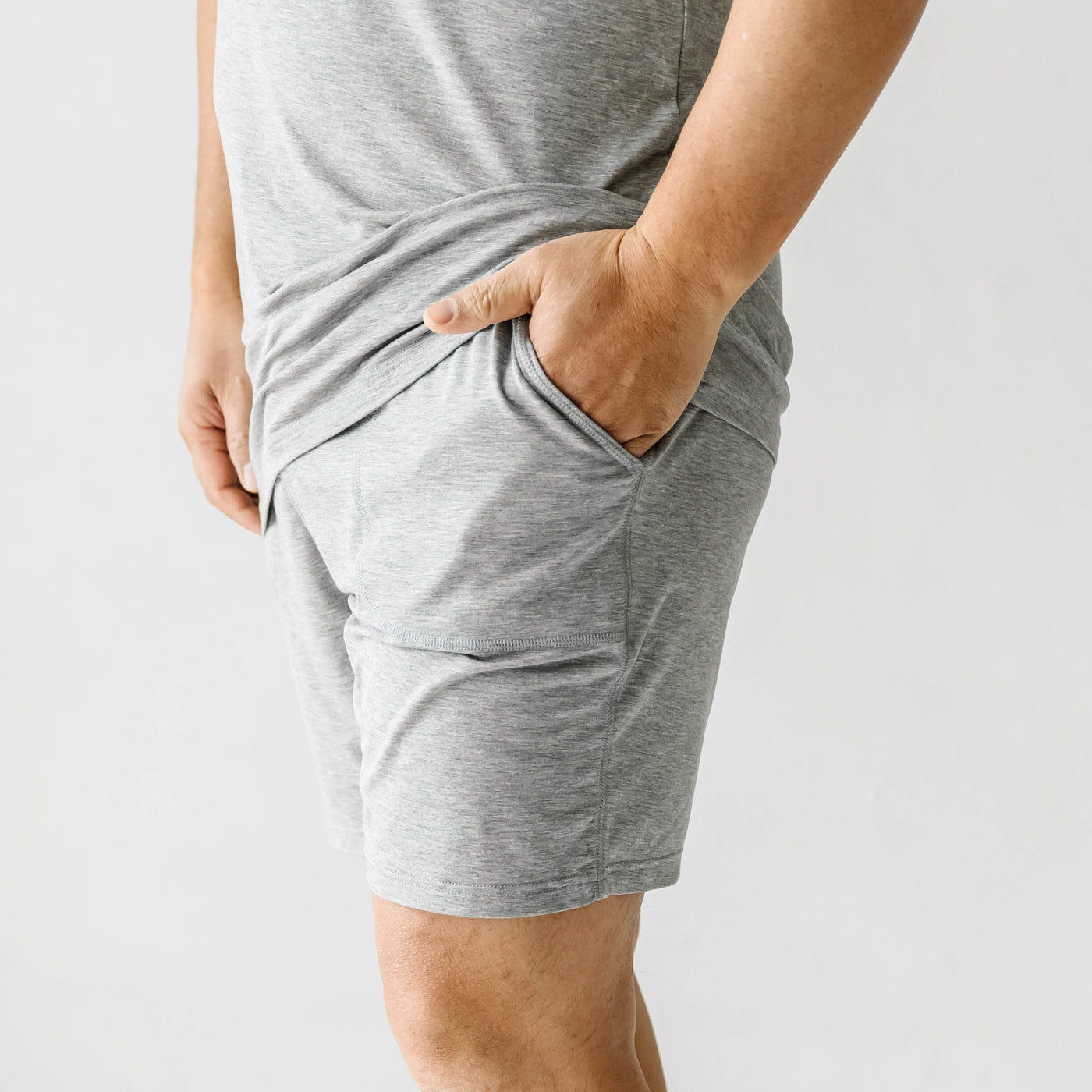 Heather Gray Men's Pajama Shorts、mySite、g9winljtr