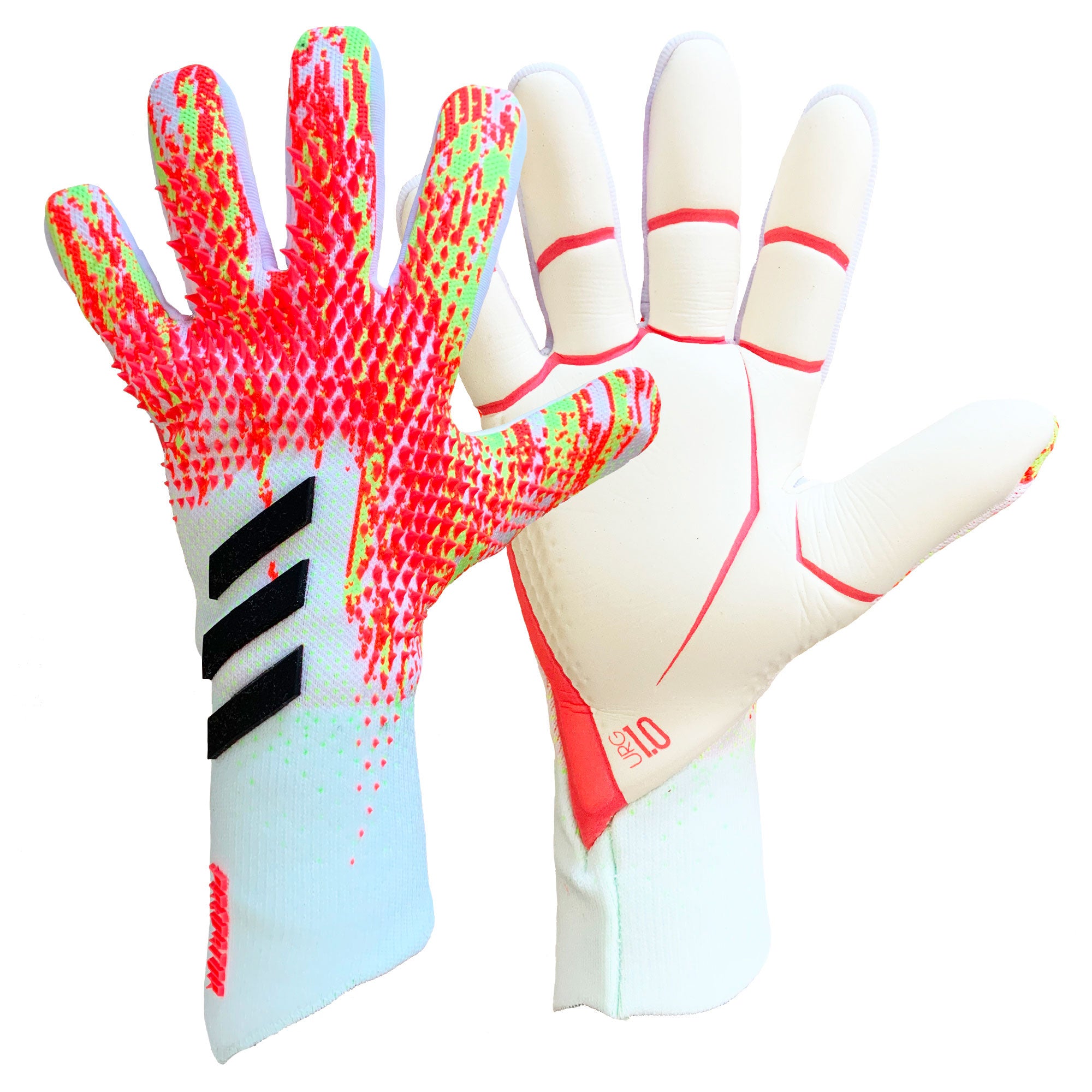 adidas Men's Predator 20 Pro Hybrid PC Goalkeeper Gloves White/Orange、mySite、bottomscart